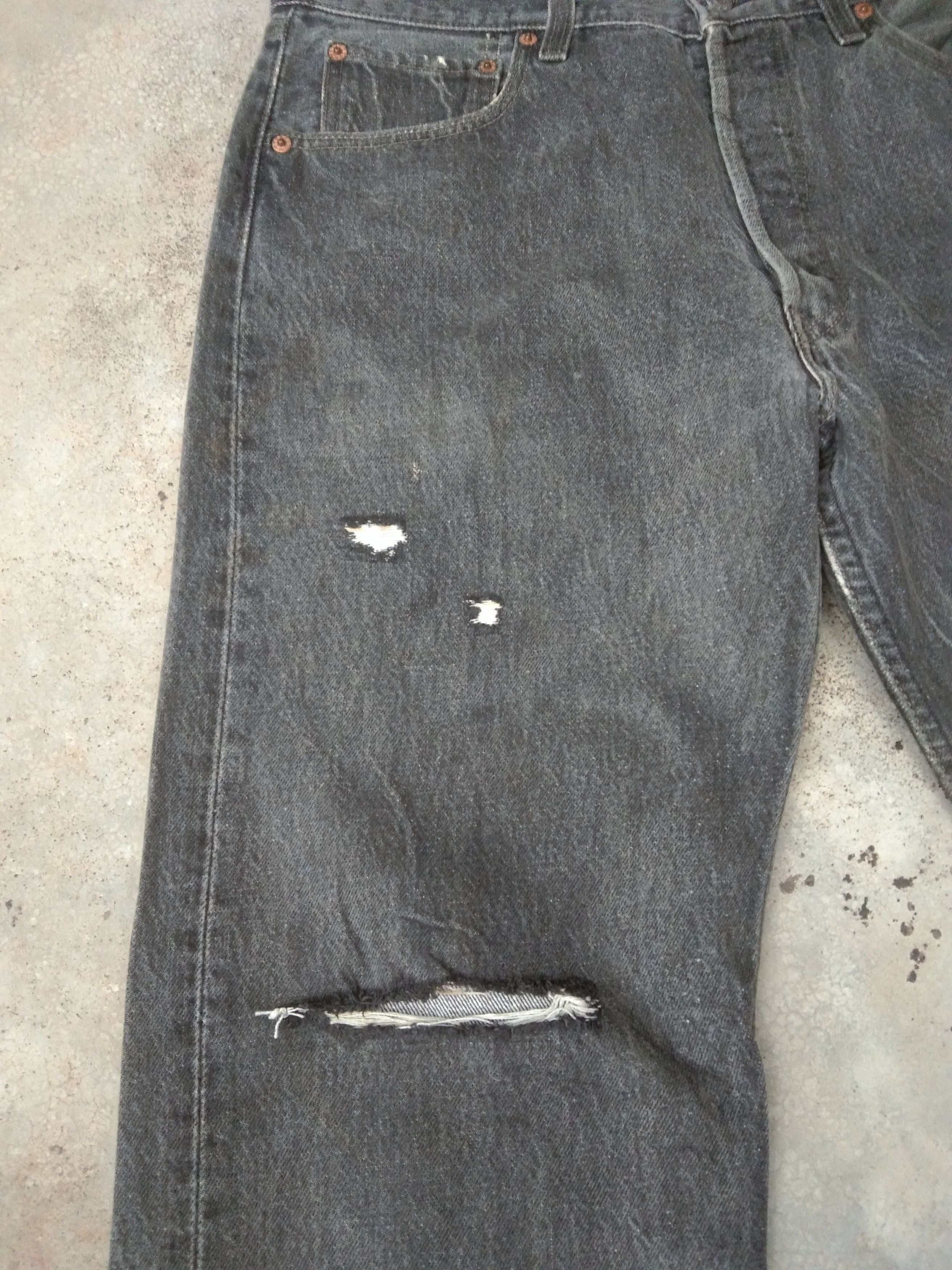 Levi's × Vintage 90s Vintage Levis 501 Made In USA Distressed Jeans 33x30 Size US 33 - 6 Thumbnail