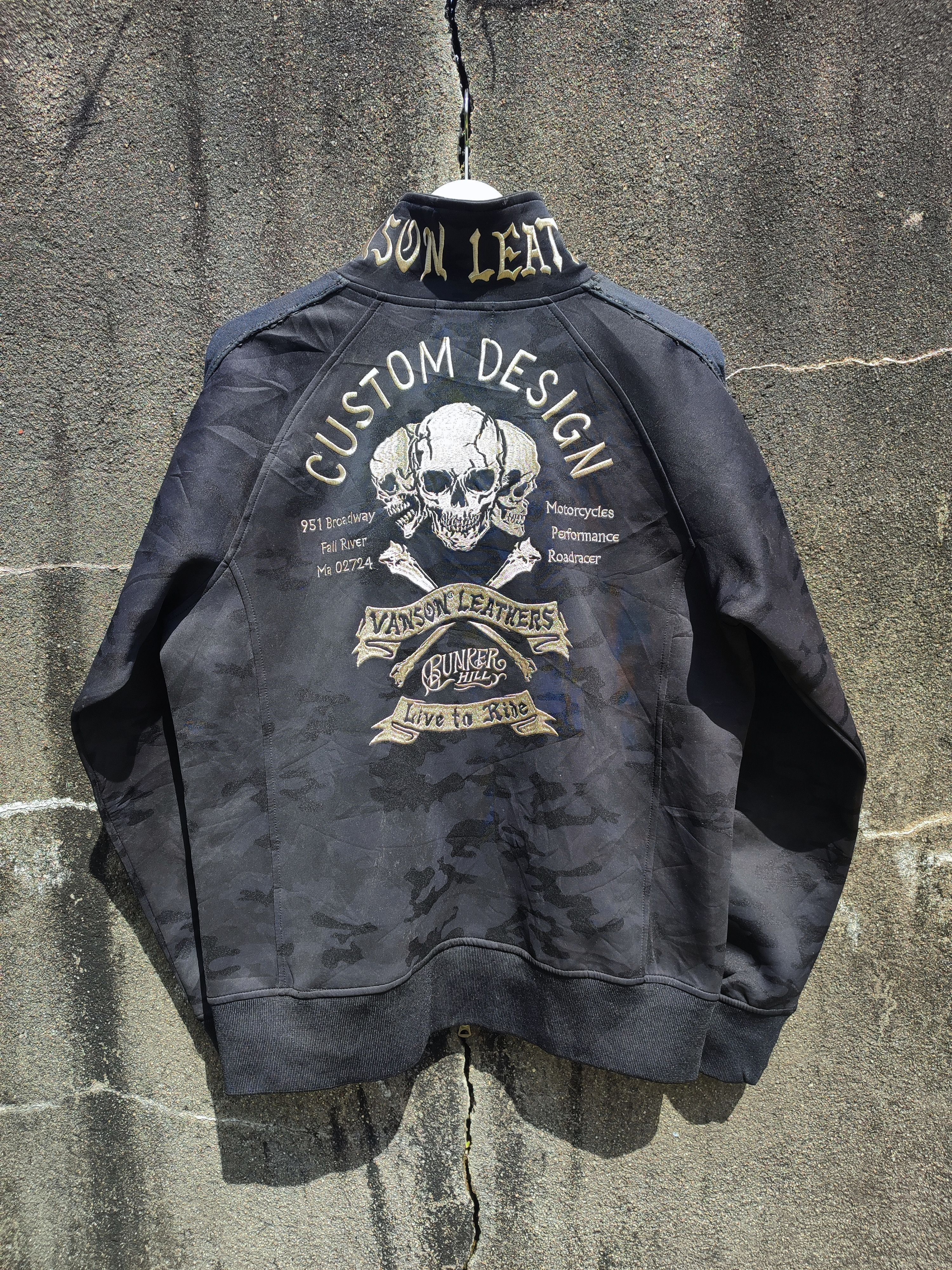 Vanson Leathers Vanson Cottons Camo Skull Zip Jacket – Custom Design Size L Size US L / EU 52-54 / 3 - 14 Thumbnail