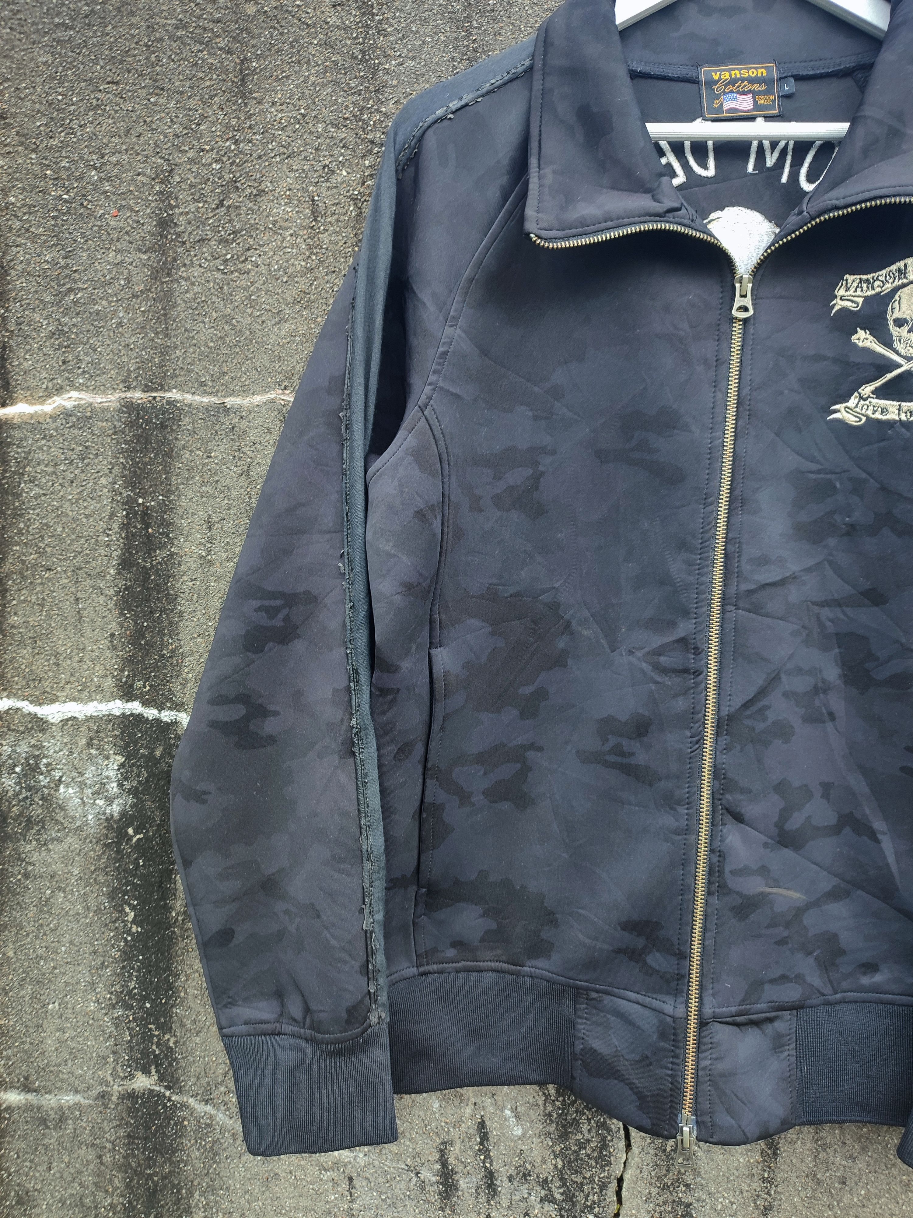 Vanson Leathers Vanson Cottons Camo Skull Zip Jacket – Custom Design Size L Size US L / EU 52-54 / 3 - 4 Thumbnail