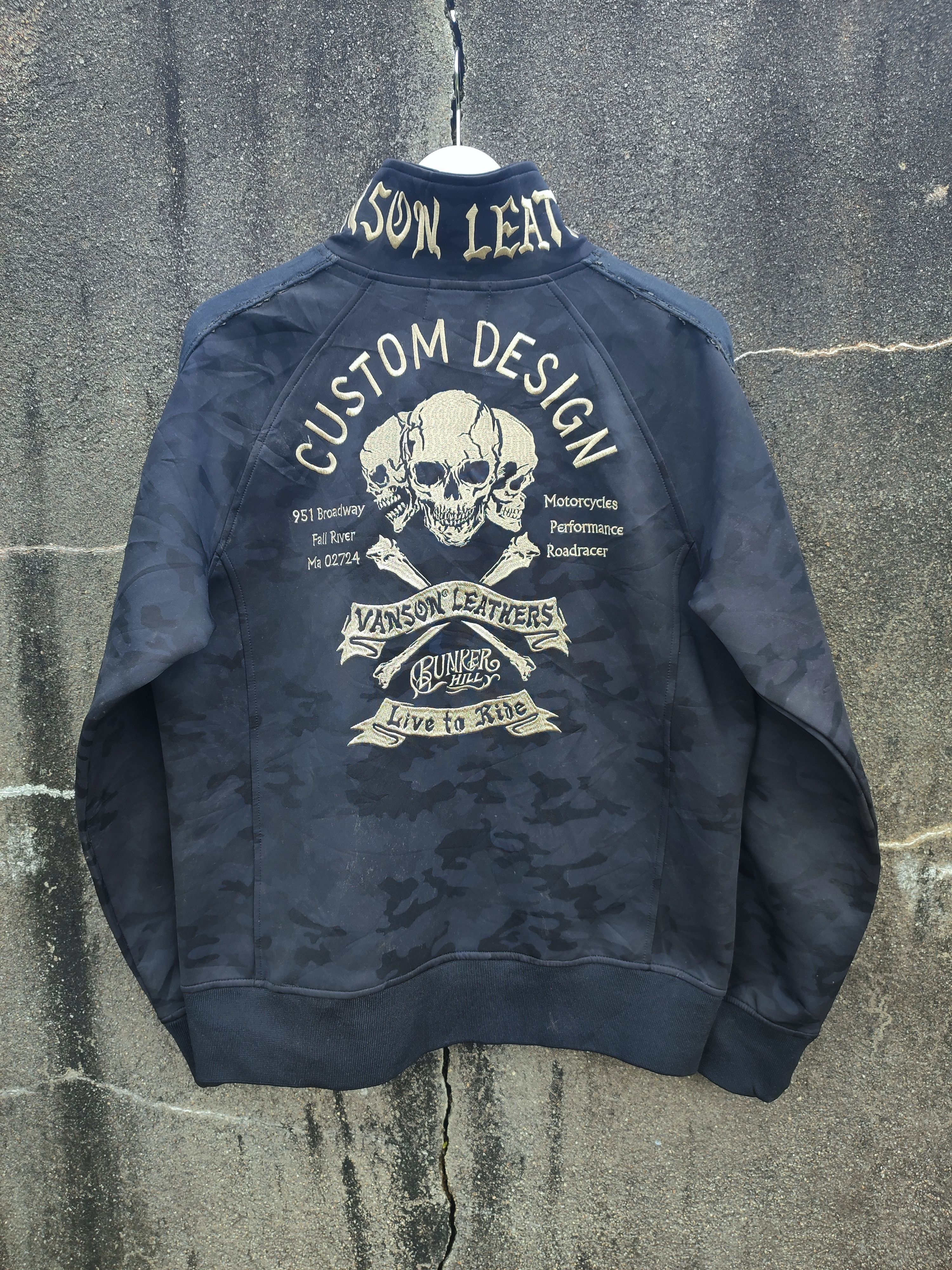 Vanson Leathers Vanson Cottons Camo Skull Zip Jacket – Custom Design Size L Size US L / EU 52-54 / 3 - 15 Thumbnail