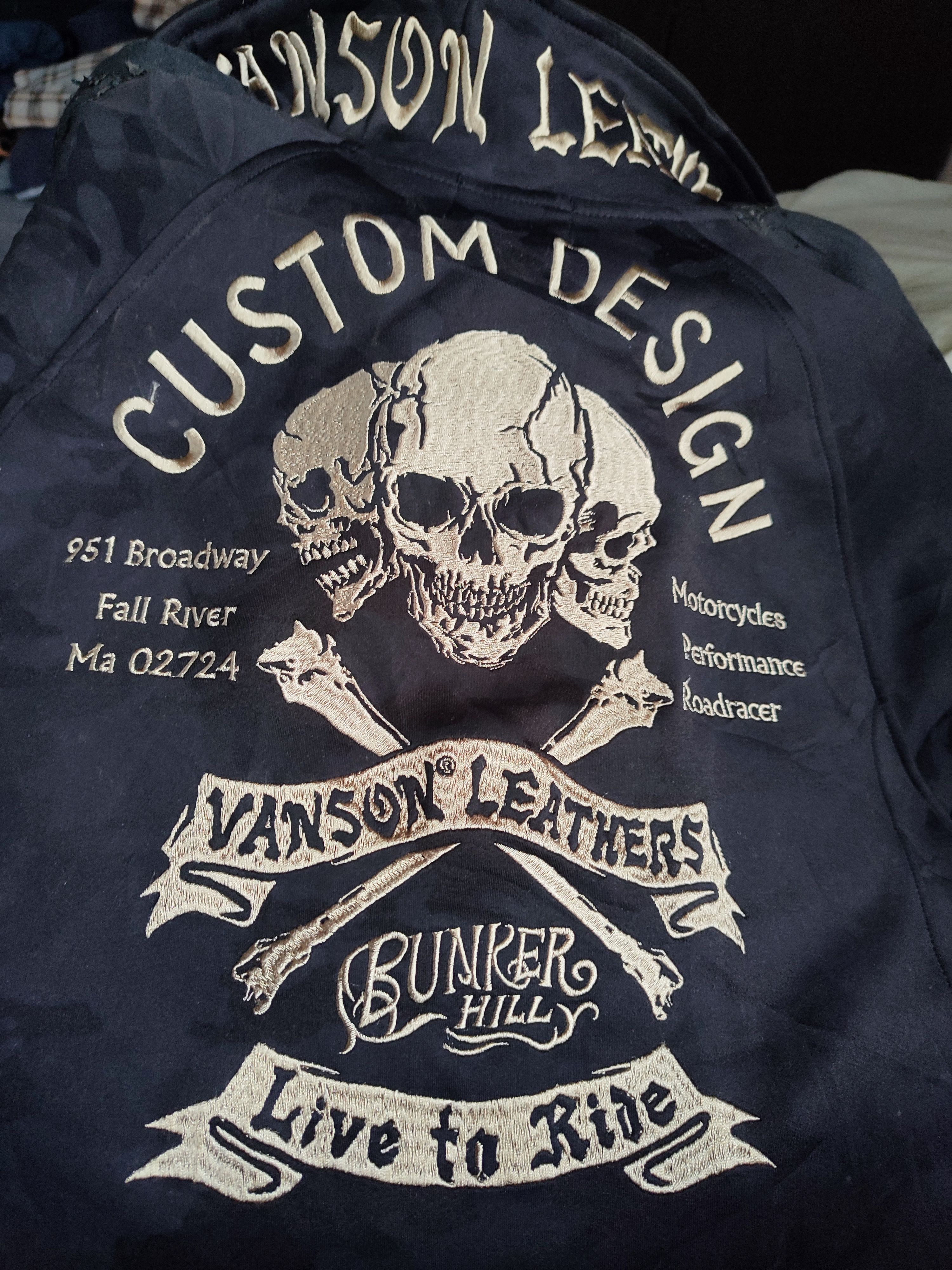 Vanson Leathers Vanson Cottons Camo Skull Zip Jacket – Custom Design Size L Size US L / EU 52-54 / 3 - 13 Thumbnail
