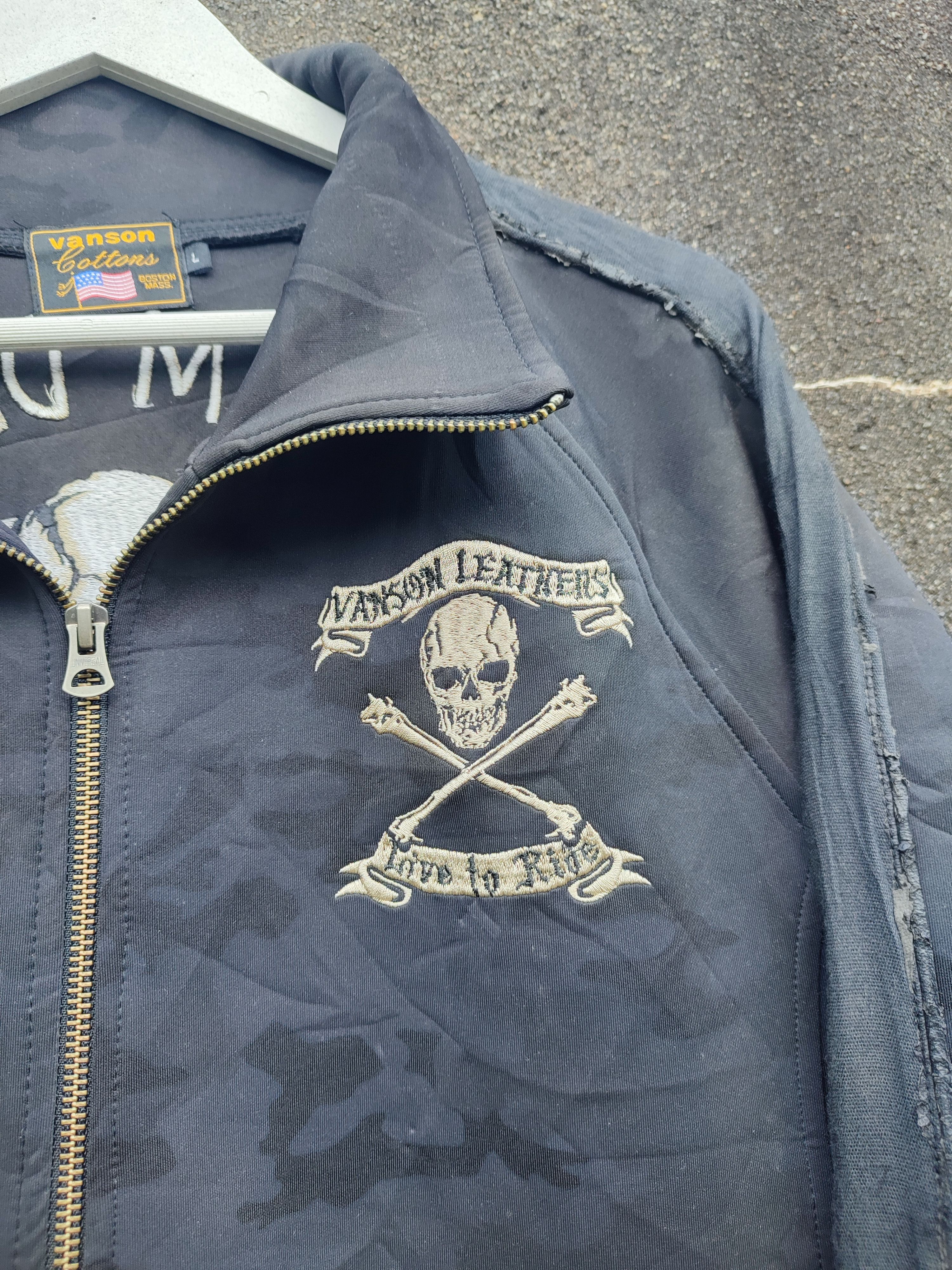 Vanson Leathers Vanson Cottons Camo Skull Zip Jacket – Custom Design Size L Size US L / EU 52-54 / 3 - 12 Thumbnail
