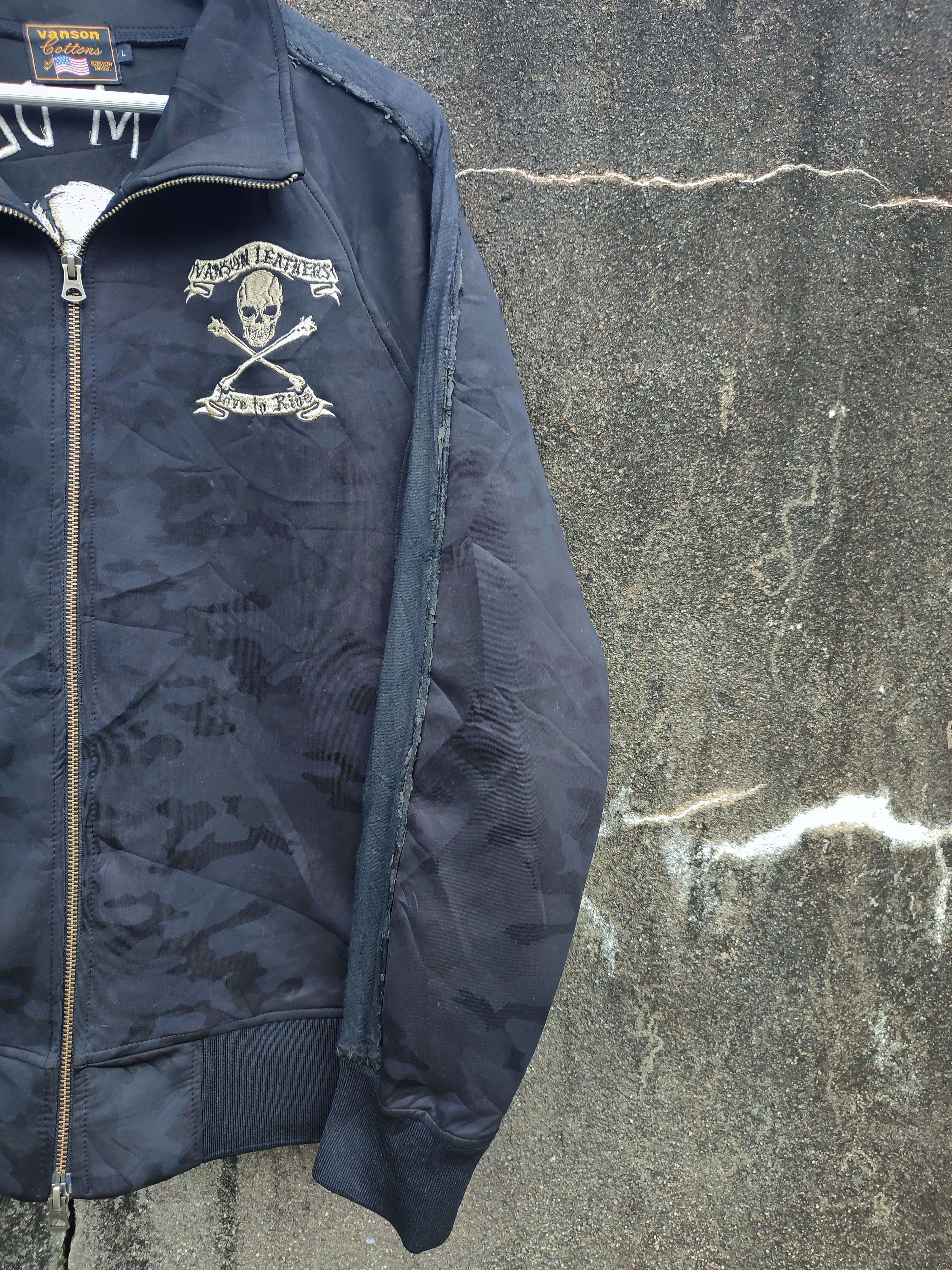 Vanson Leathers Vanson Cottons Camo Skull Zip Jacket – Custom Design Size L Size US L / EU 52-54 / 3 - 5 Thumbnail