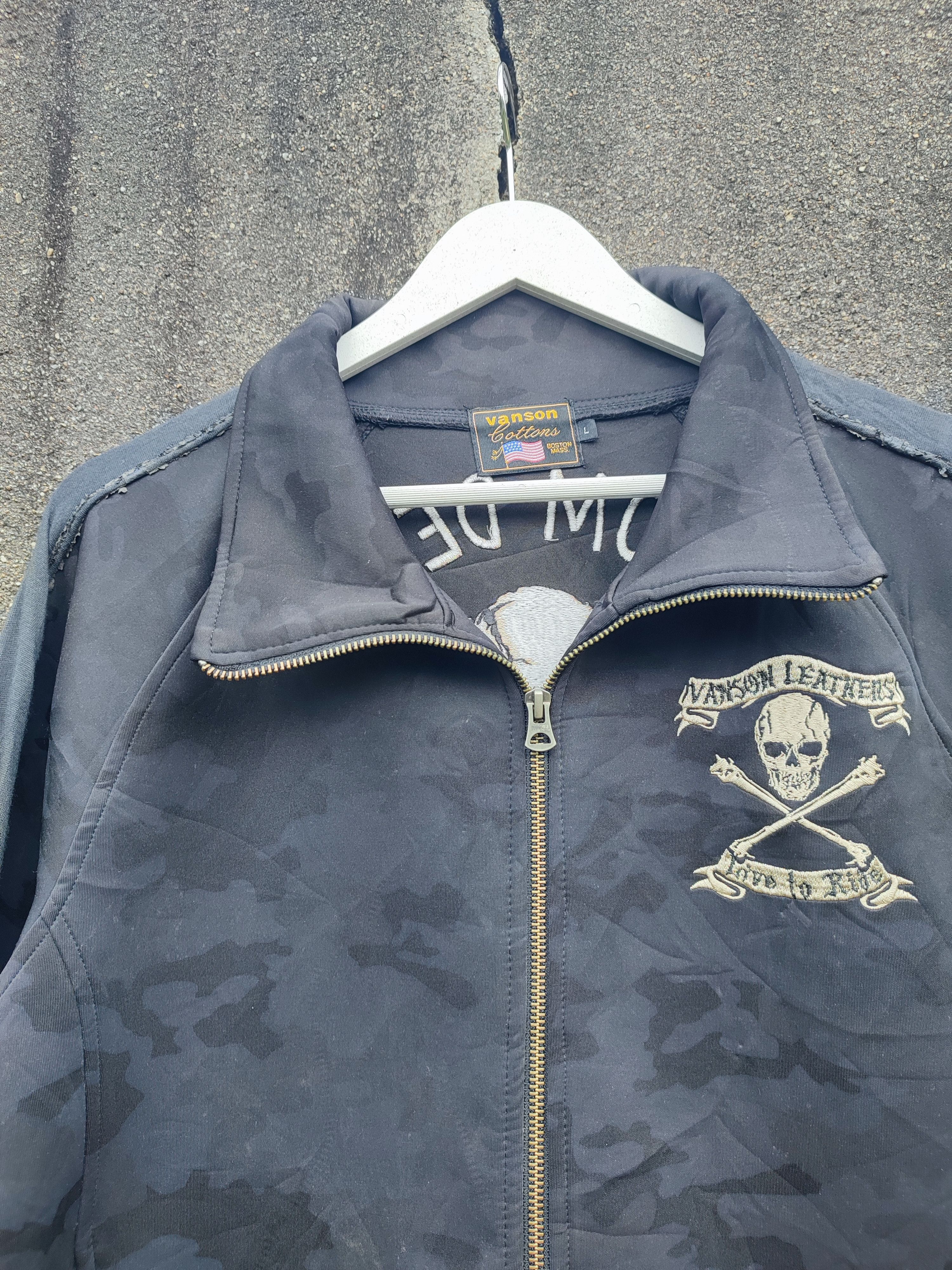 Vanson Leathers Vanson Cottons Camo Skull Zip Jacket – Custom Design Size L Size US L / EU 52-54 / 3 - 11 Thumbnail