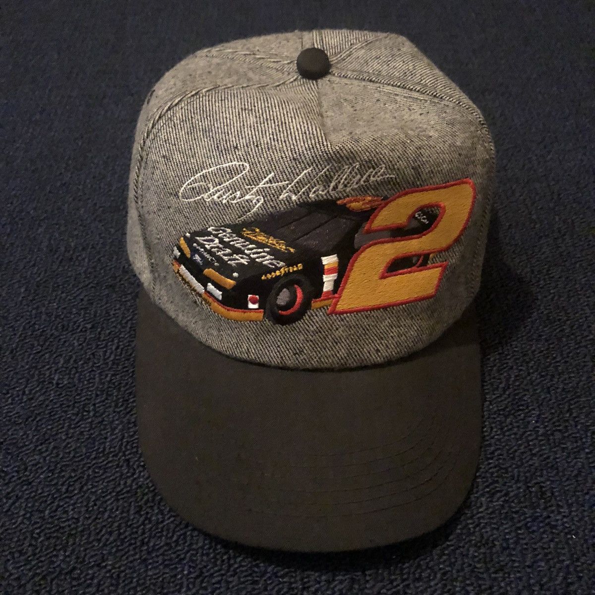 NASCAR Vintage 1990s NASCAR Rusty Wallace Embroidered Ford Logo Hat Size ONE SIZE - 2 Thumbnail