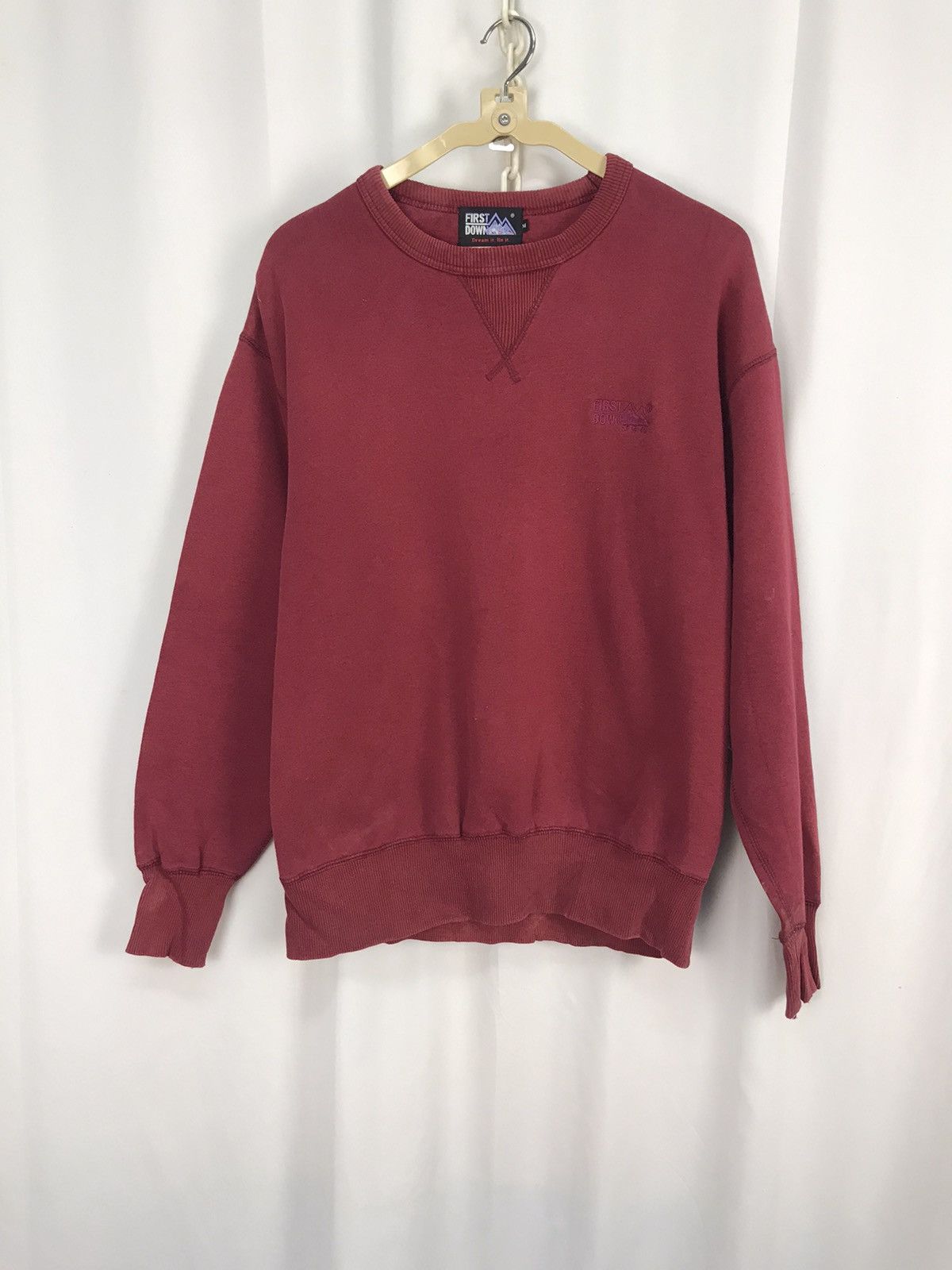 Japanese Brand First down small long distressed sweatshirt Size US M / EU 48-50 / 2 - 8 Thumbnail