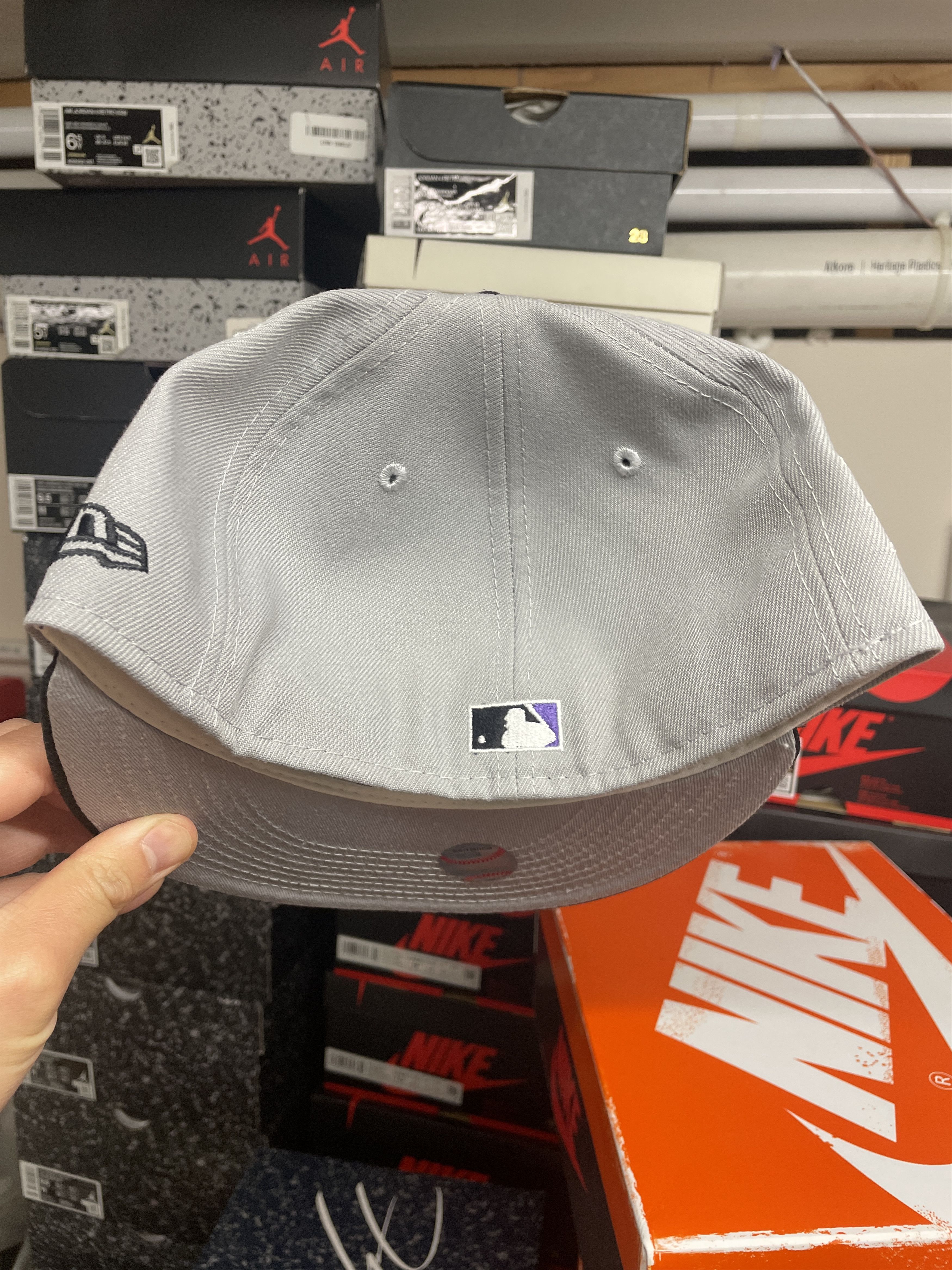 MLB × New Era 7 1/8 Script Arizona Diamondbacks Grey Black Purple 20th Cap Size ONE SIZE - 5 Thumbnail