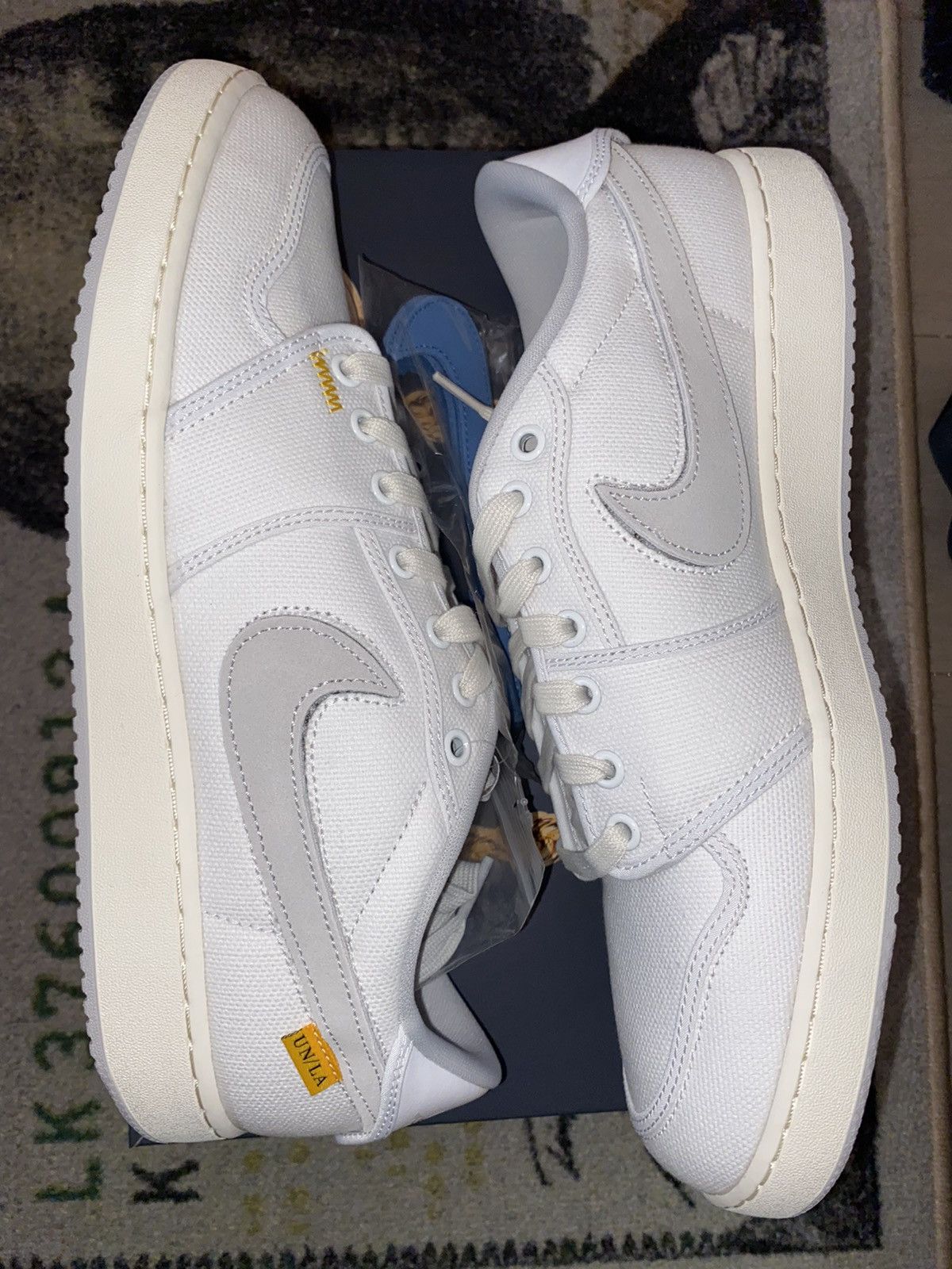 Jordan Brand × Nike × Union LA Jordan 1 Retro AJKO Low SP Union White Canvas Size US 13 / EU 46 - 2 Thumbnail
