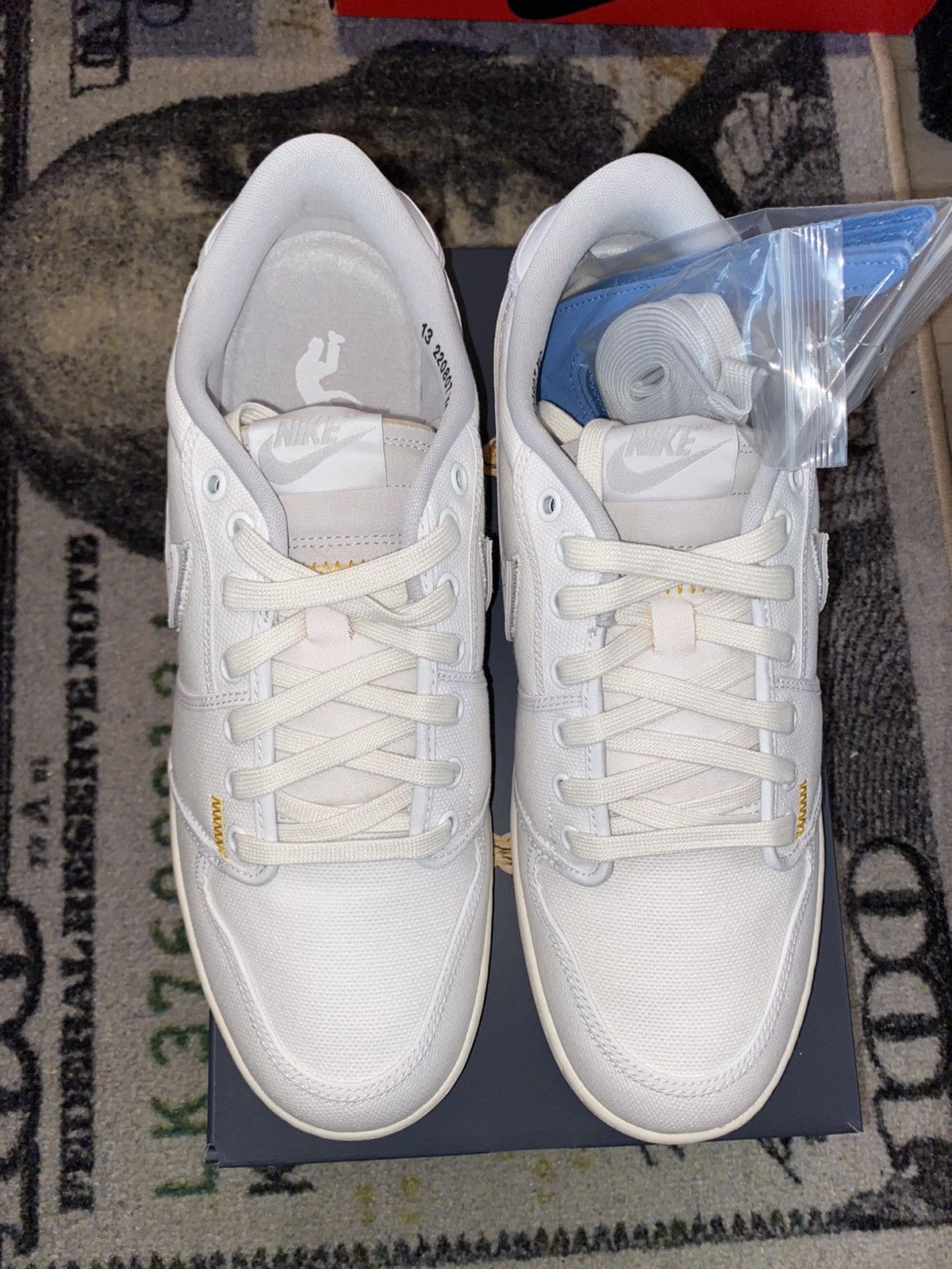 Jordan Brand × Nike × Union LA Jordan 1 Retro AJKO Low SP Union White Canvas Size US 13 / EU 46 - 3 Thumbnail