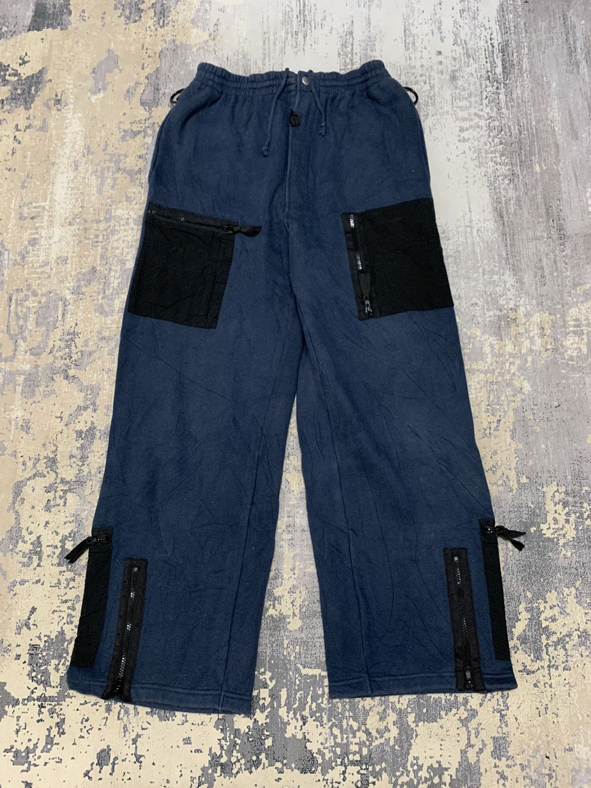 Japanese Brand Limpies Multipocket Tactical Baggy Sweat Pant 35x27.5 Size US 35 - 1 Thumbnail