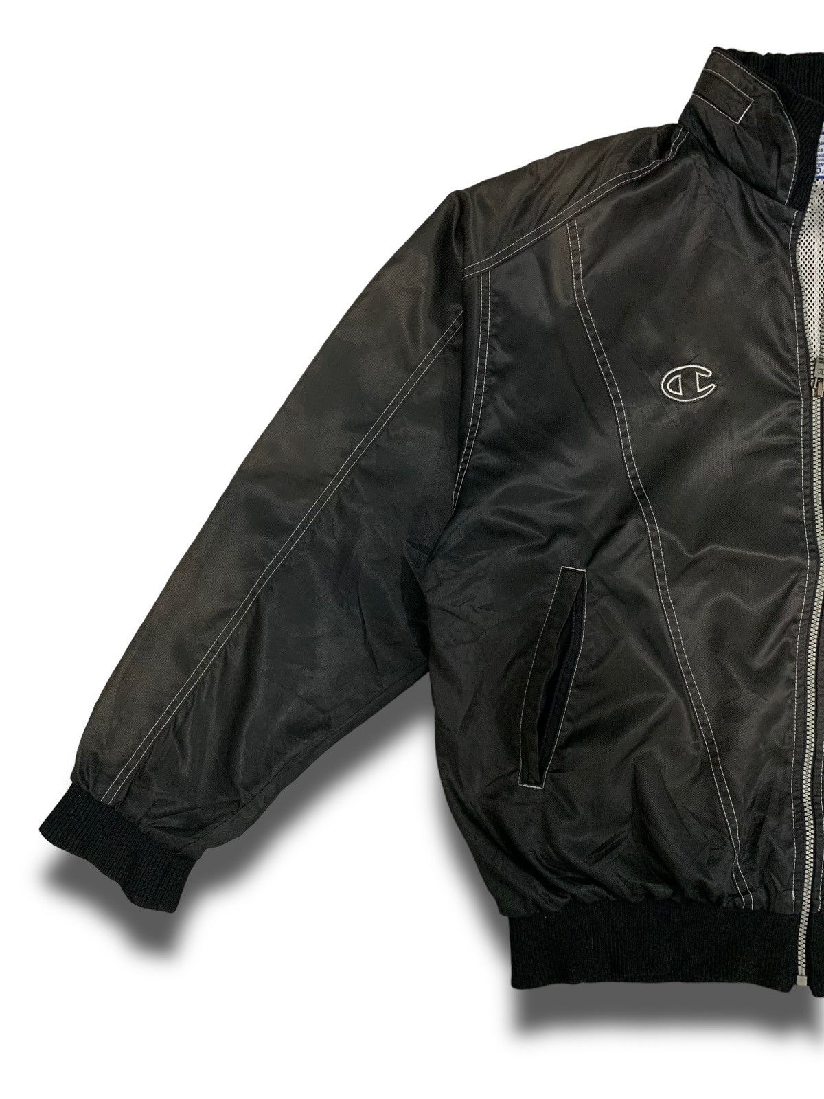 Champion Vintage 90s SUNFADED Champion Bomber Nylon Size US M / EU 48-50 / 2 - 2 Thumbnail
