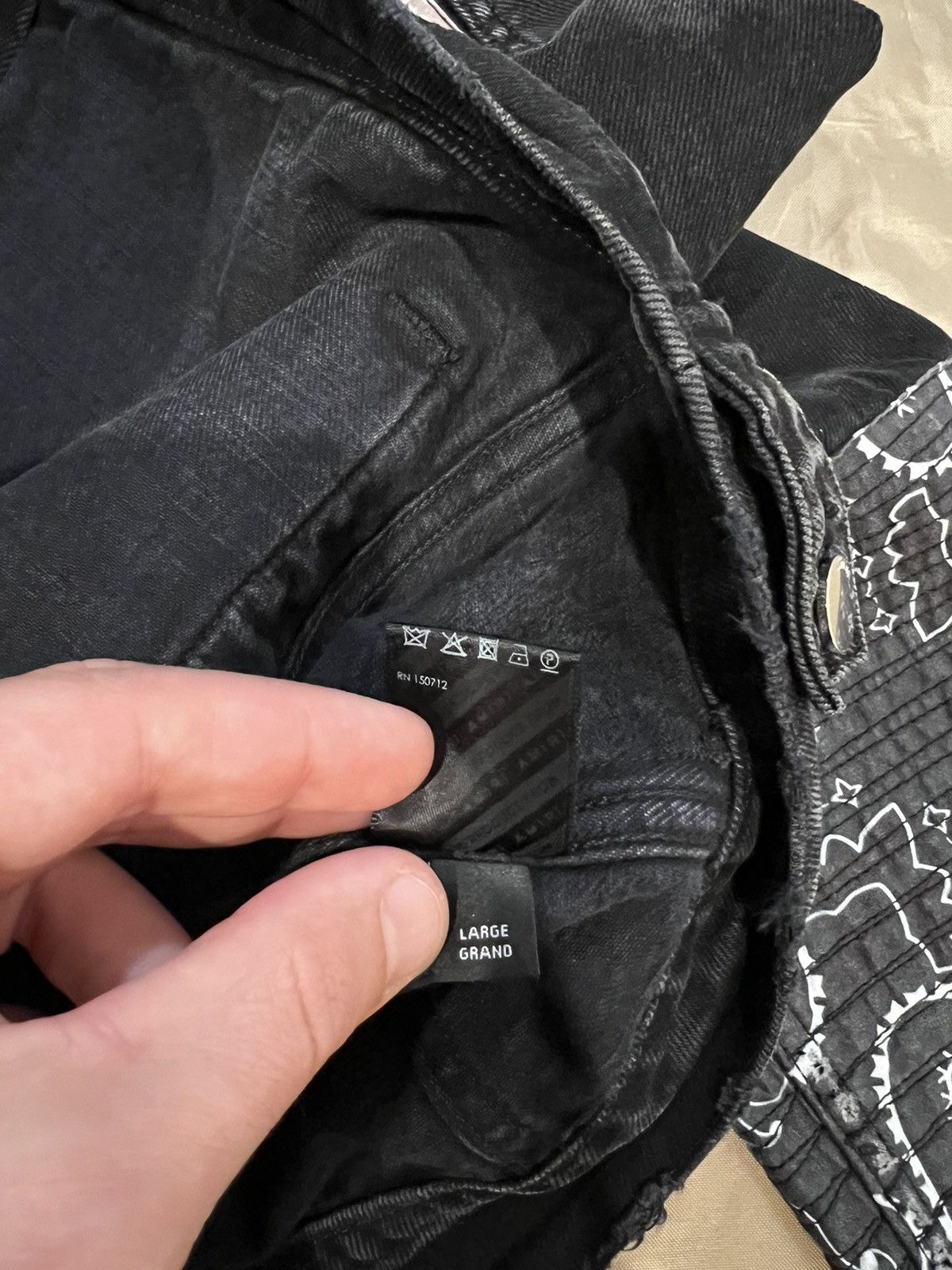 Amiri AMIRI patchwork denim jacket size L $3500 Size US L / EU 52-54 / 3 - 7 Thumbnail