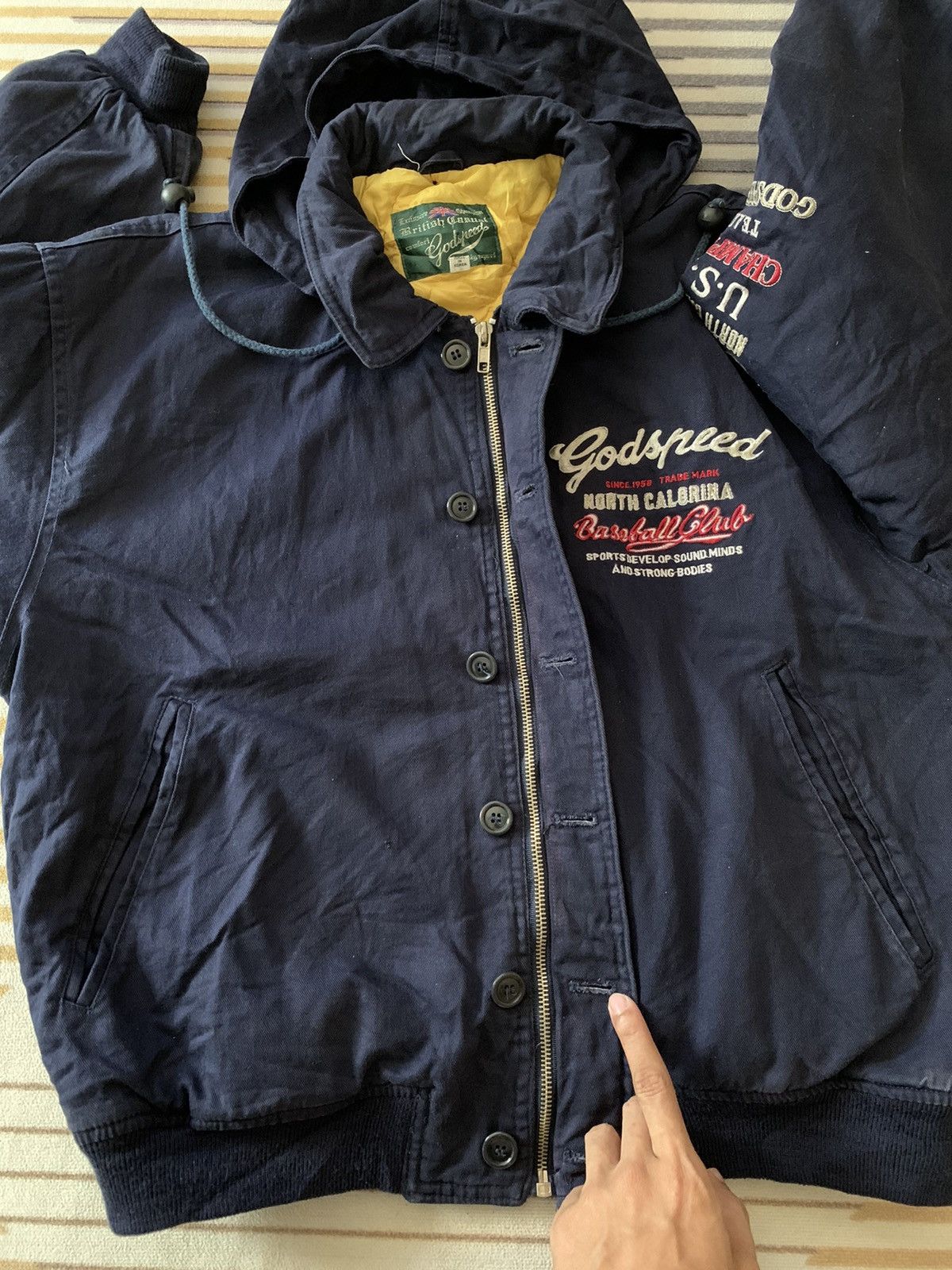 Godspeed Vintage Godspeed bomber Hoodie Jacket Size US L / EU 52-54 / 3 - 11 Thumbnail
