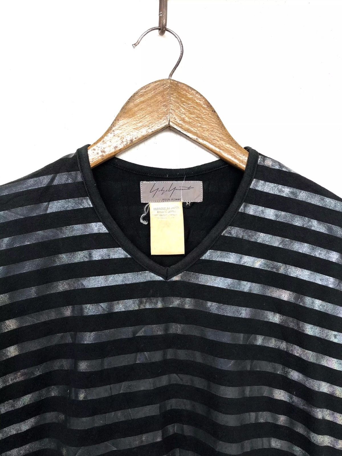 Yohji Yamamoto GRAIL🔥00s Yohji Pour Homme Gradient Striped Shirt Size US S / EU 44-46 / 1 - 2 Thumbnail