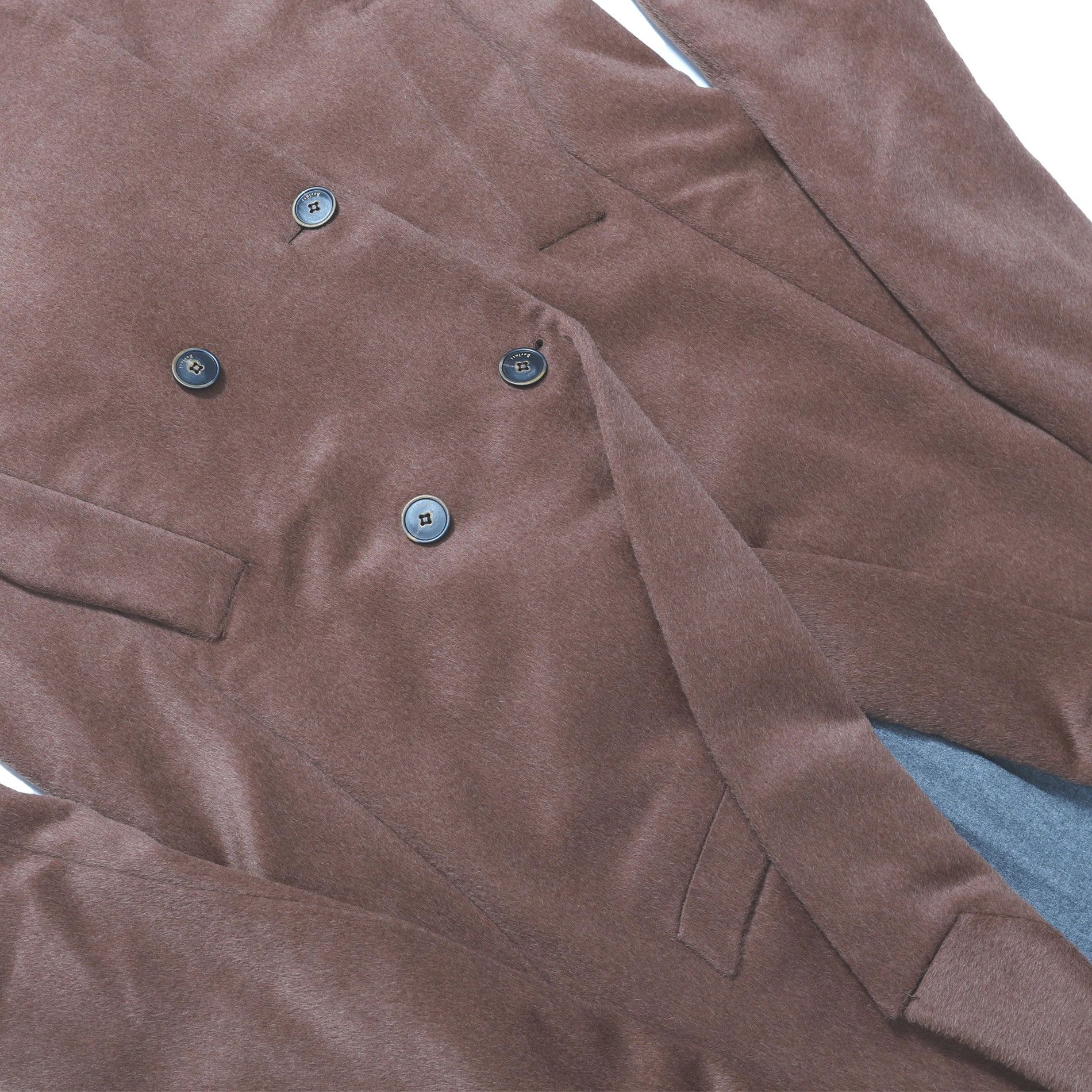Berluti Double Breasted Brown Baby Lama Hair Coat Size US M / EU 48-50 / 2 - 4 Thumbnail