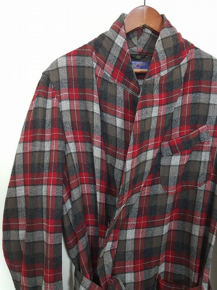 Pendleton 1960's 70s Vintage Macduff Tartan Plaid Virgin Wool Robe Size US M / EU 48-50 / 2 - 7 Thumbnail
