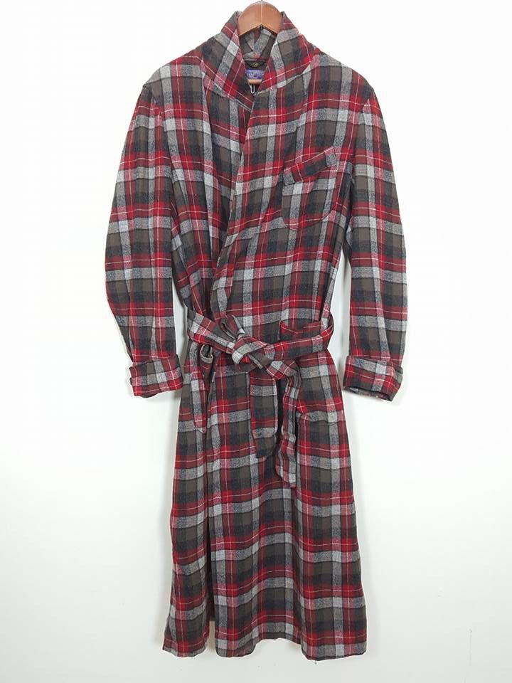 Pendleton 1960's 70s Vintage Macduff Tartan Plaid Virgin Wool Robe Size US M / EU 48-50 / 2 - 2 Thumbnail