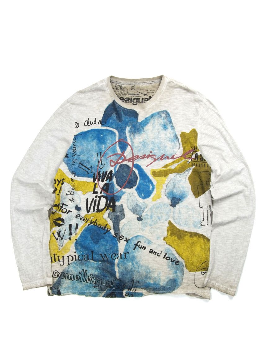 Desigual × Vintage Vintage y2k Desigual Abstract Print Long Sleeve T-shirt Size US L / EU 52-54 / 3 - 1 Thumbnail