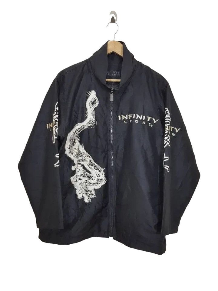Designer × Japanese Brand INFINITY SPORT Dragon Embroided Logo Zipped Jacket Size US L / EU 52-54 / 3 - 2 Thumbnail