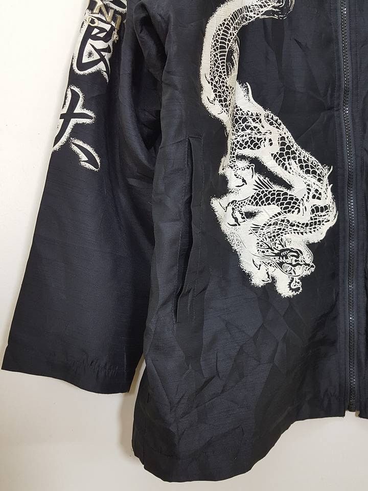 Designer × Japanese Brand INFINITY SPORT Dragon Embroided Logo Zipped Jacket Size US L / EU 52-54 / 3 - 10 Thumbnail
