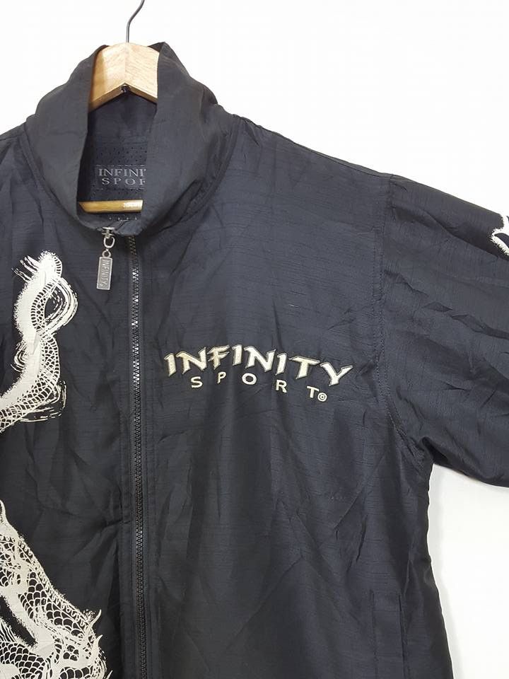 Designer × Japanese Brand INFINITY SPORT Dragon Embroided Logo Zipped Jacket Size US L / EU 52-54 / 3 - 7 Thumbnail