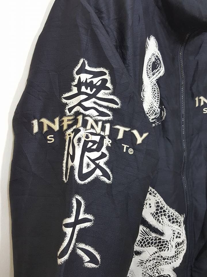 Designer × Japanese Brand INFINITY SPORT Dragon Embroided Logo Zipped Jacket Size US L / EU 52-54 / 3 - 9 Thumbnail