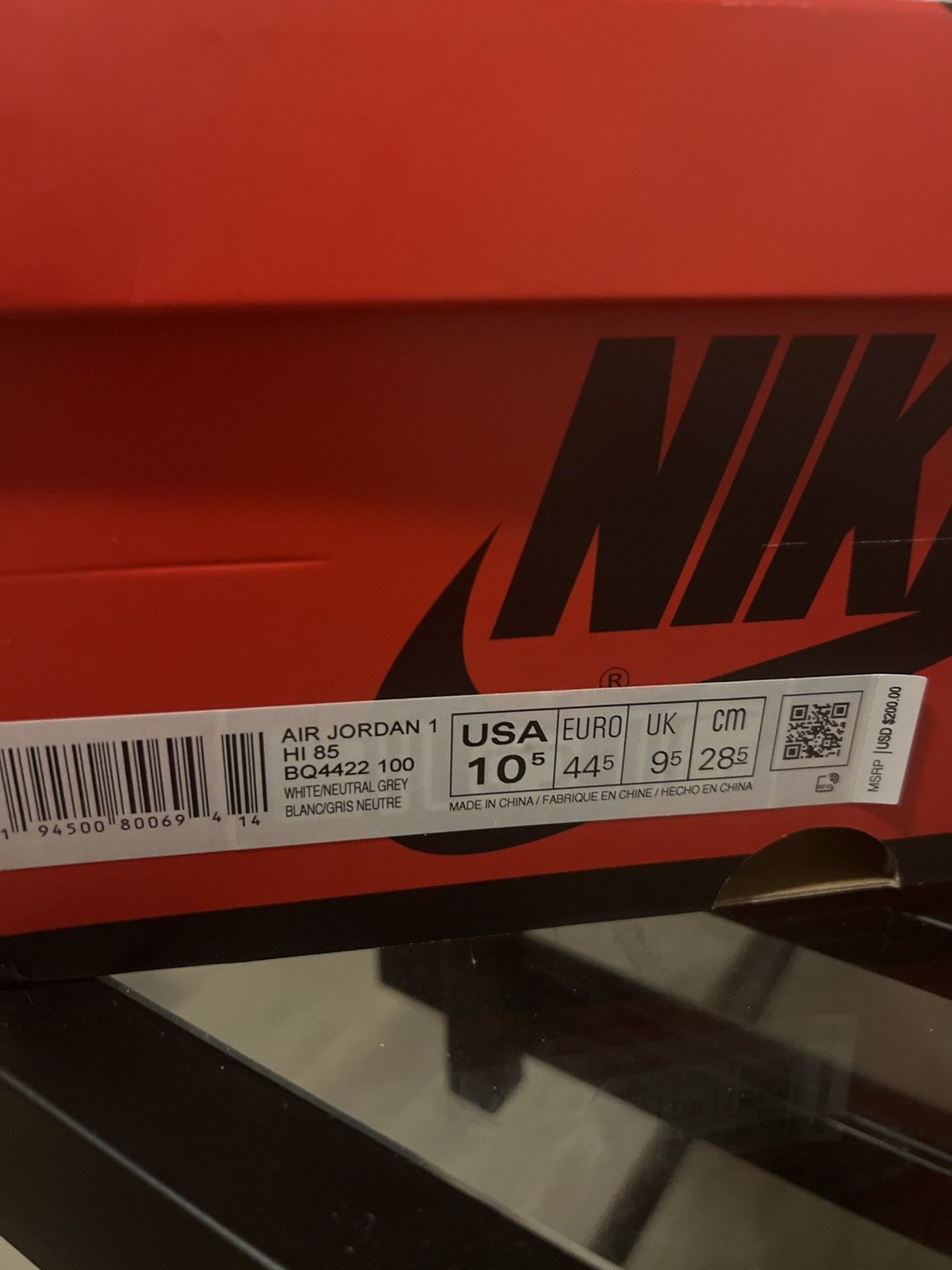 Jordan Brand × Nike Jordan 1 Neutral Grey 85 Size US 10.5 / EU 43-44 - 5 Thumbnail