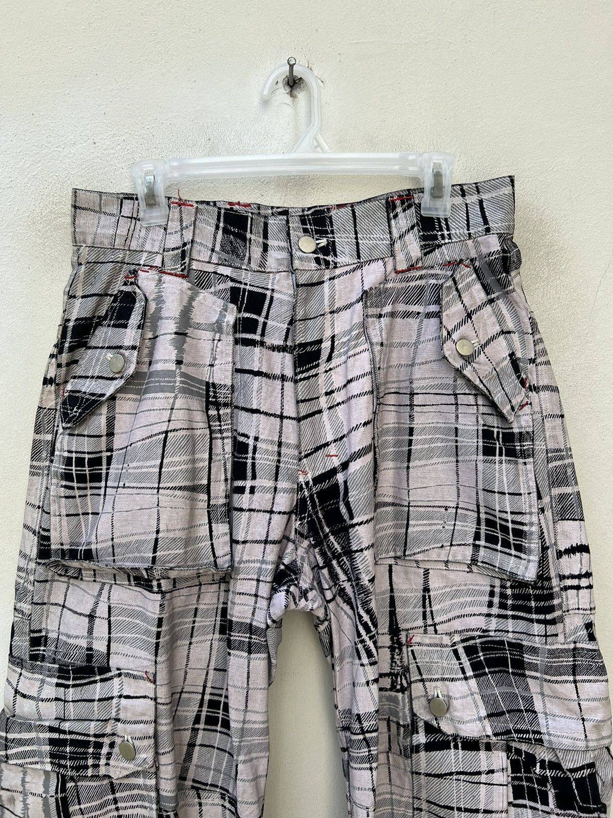 20471120 × Beauty Beast × Vintage Vintage MILK BOY Japan Wax Coated Checks Tactical Cargo Pant Size US 32 / EU 48 - 7 Thumbnail