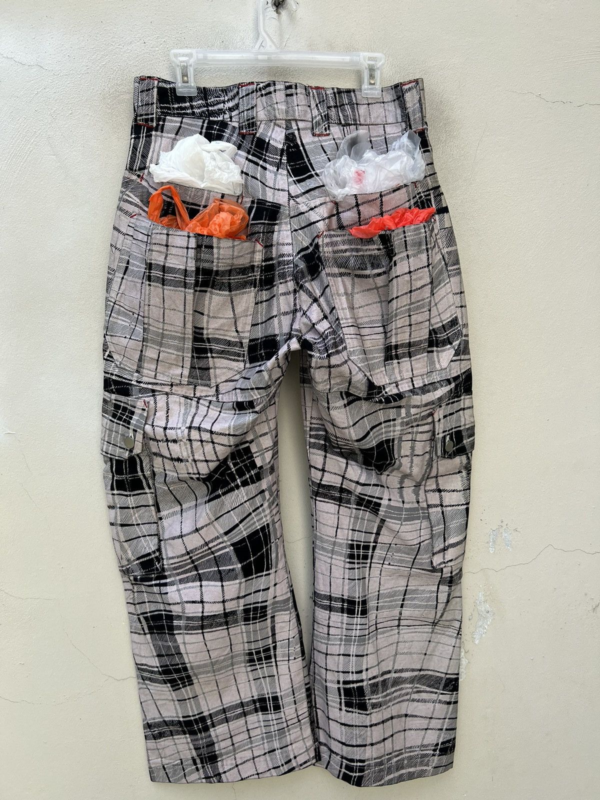 20471120 × Beauty Beast × Vintage Vintage MILK BOY Japan Wax Coated Checks Tactical Cargo Pant Size US 32 / EU 48 - 15 Thumbnail