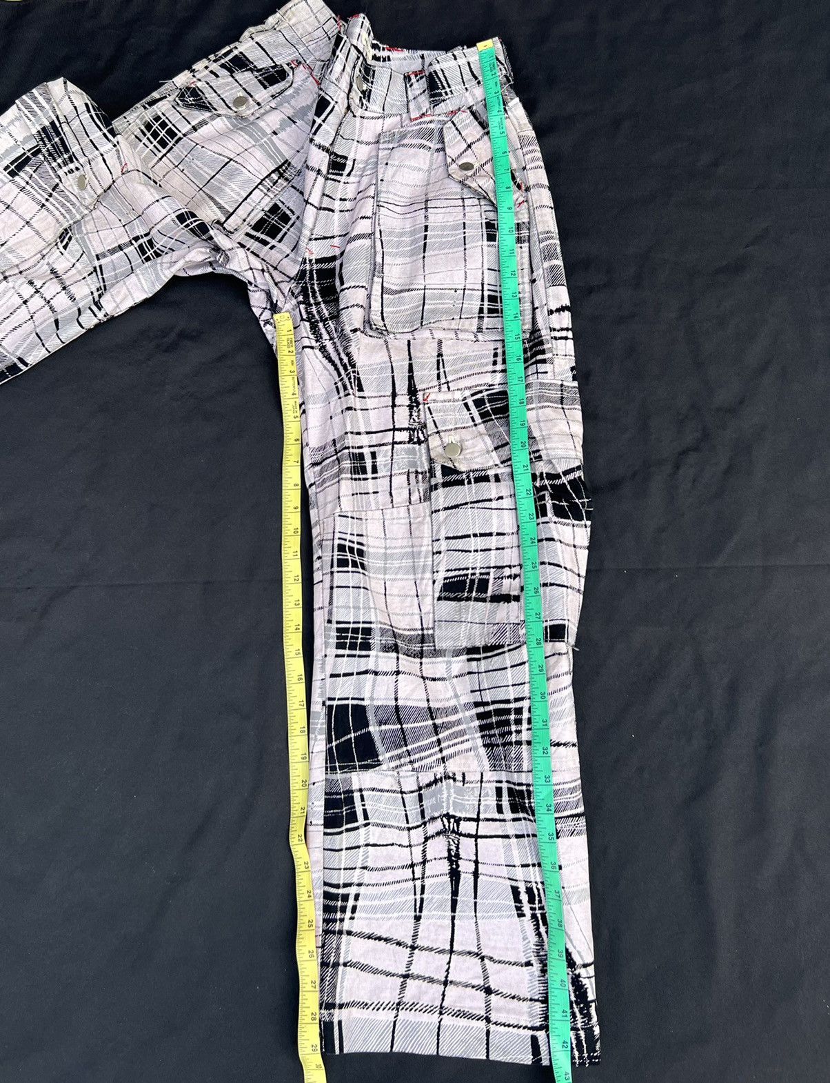 20471120 × Beauty Beast × Vintage Vintage MILK BOY Japan Wax Coated Checks Tactical Cargo Pant Size US 32 / EU 48 - 4 Thumbnail