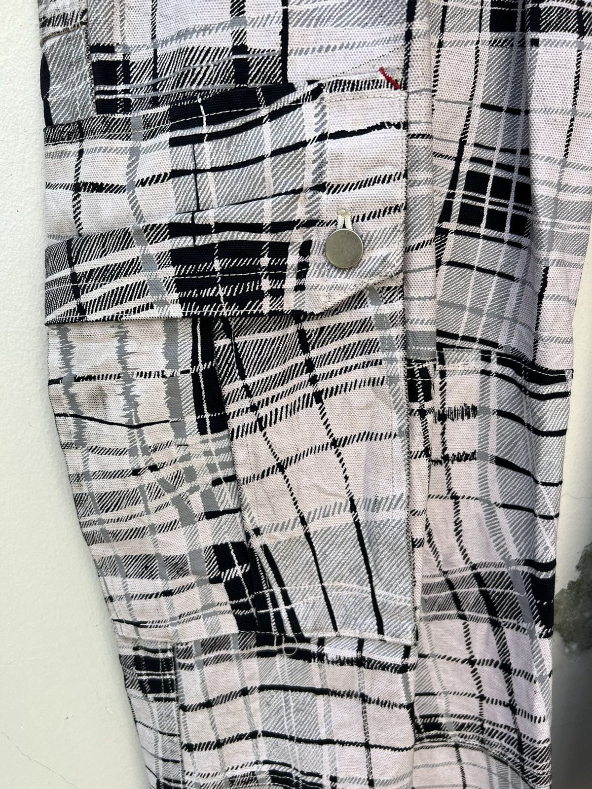 20471120 × Beauty Beast × Vintage Vintage MILK BOY Japan Wax Coated Checks Tactical Cargo Pant Size US 32 / EU 48 - 9 Thumbnail