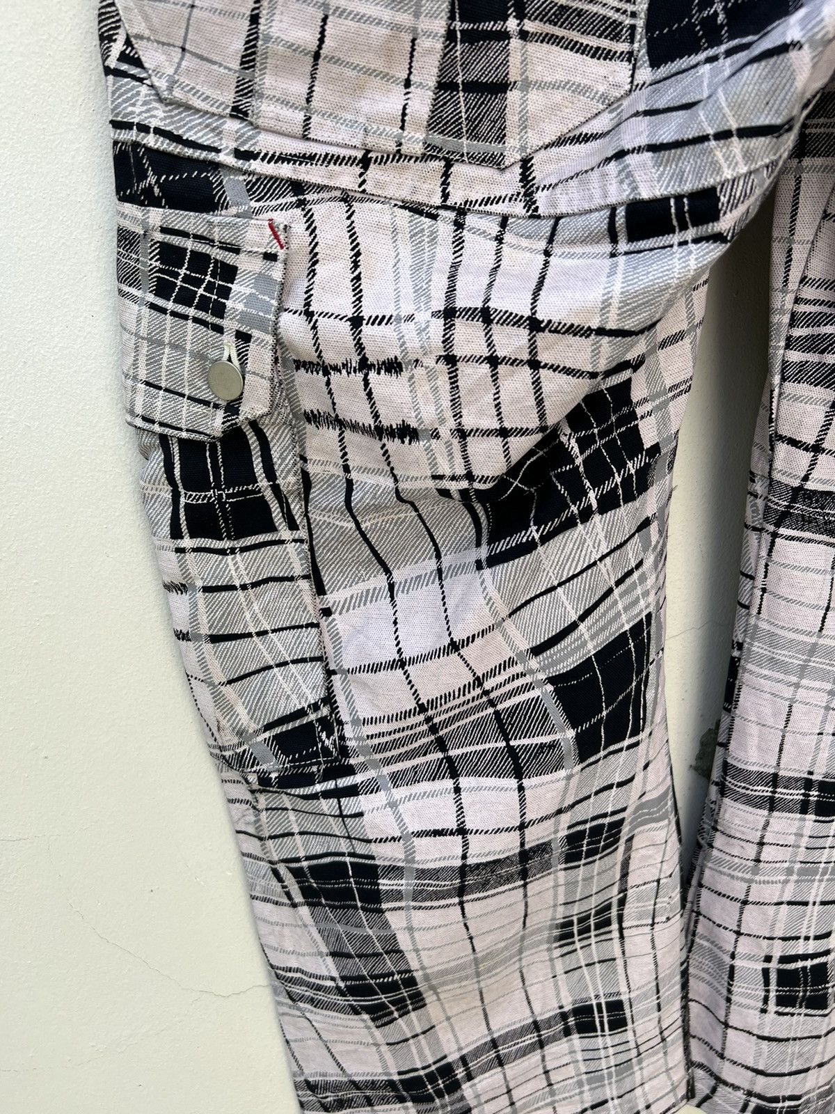 20471120 × Beauty Beast × Vintage Vintage MILK BOY Japan Wax Coated Checks Tactical Cargo Pant Size US 32 / EU 48 - 18 Thumbnail