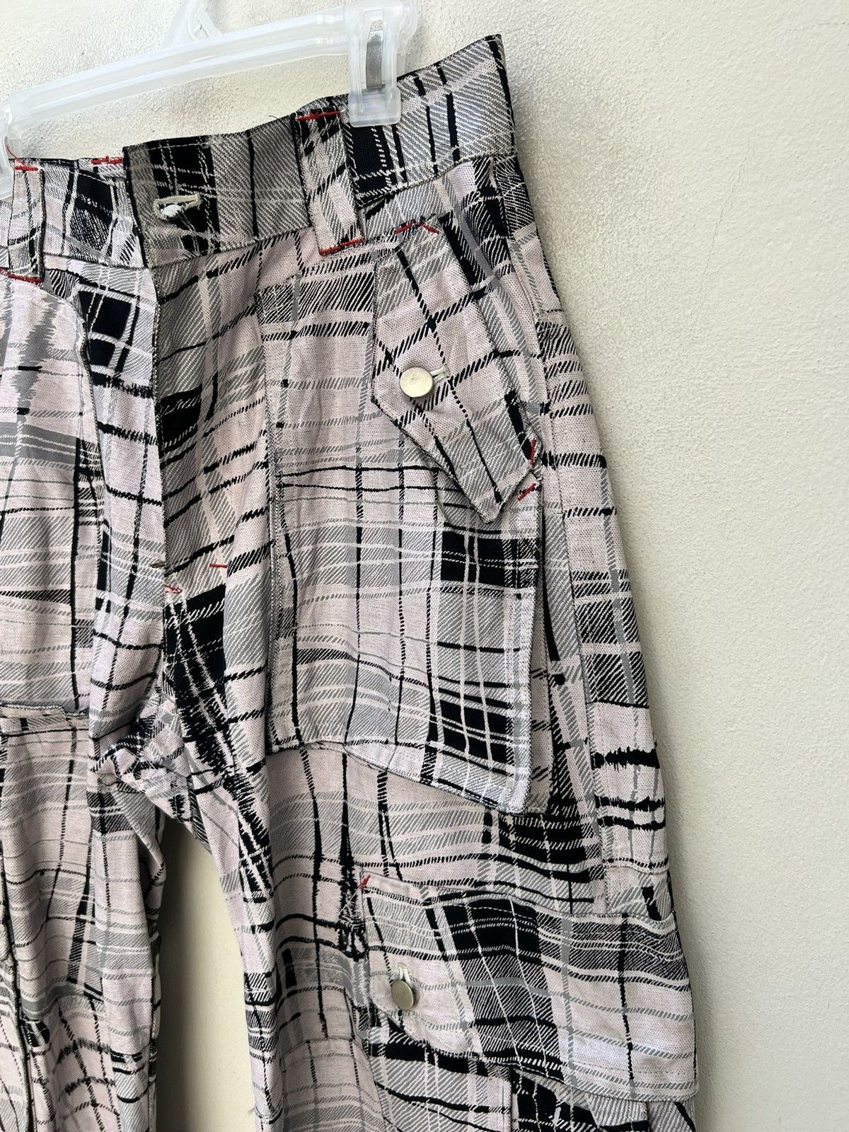 20471120 × Beauty Beast × Vintage Vintage MILK BOY Japan Wax Coated Checks Tactical Cargo Pant Size US 32 / EU 48 - 11 Thumbnail