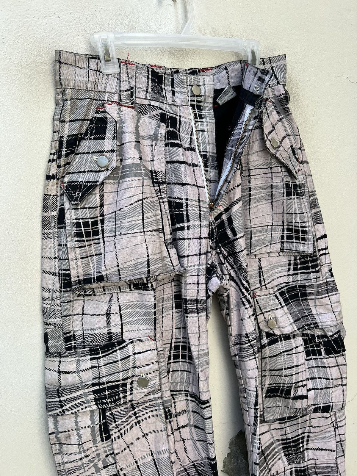 20471120 × Beauty Beast × Vintage Vintage MILK BOY Japan Wax Coated Checks Tactical Cargo Pant Size US 32 / EU 48 - 8 Thumbnail