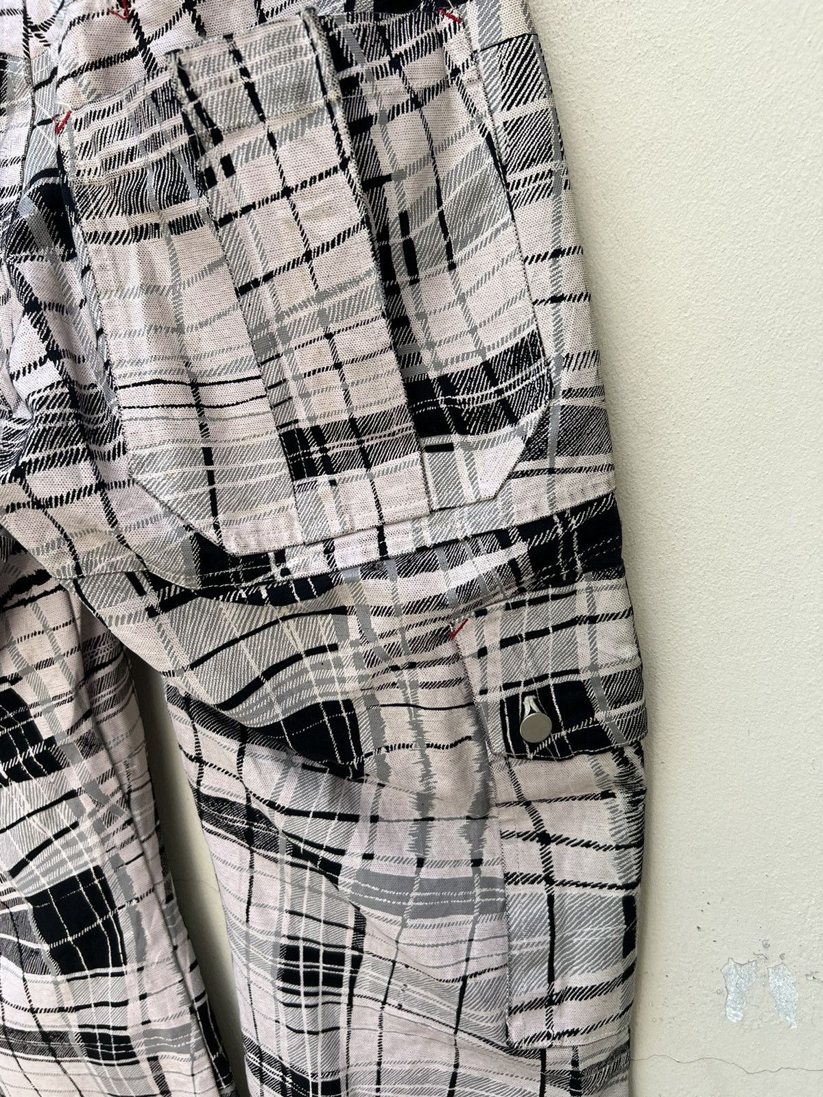 20471120 × Beauty Beast × Vintage Vintage MILK BOY Japan Wax Coated Checks Tactical Cargo Pant Size US 32 / EU 48 - 20 Thumbnail