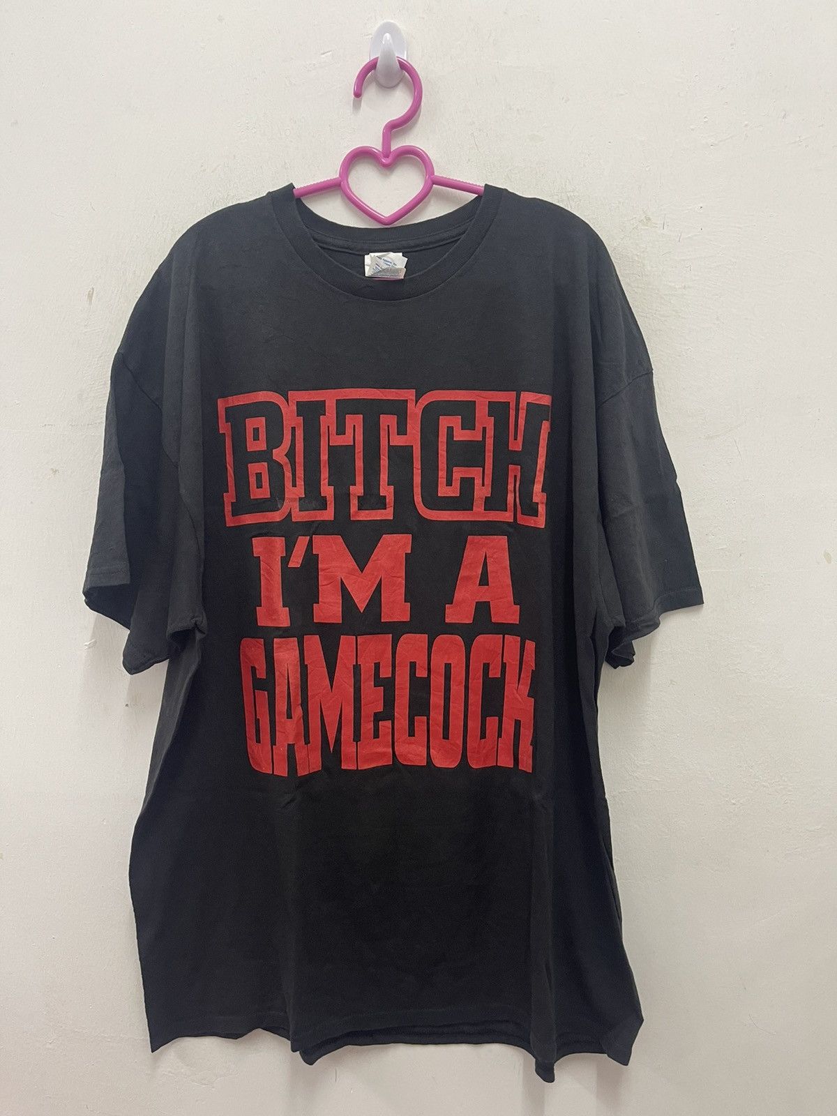 image of Vintage Bitch Im A Gamecock Wording Art Streetwear in Black, Men's (Size XL)