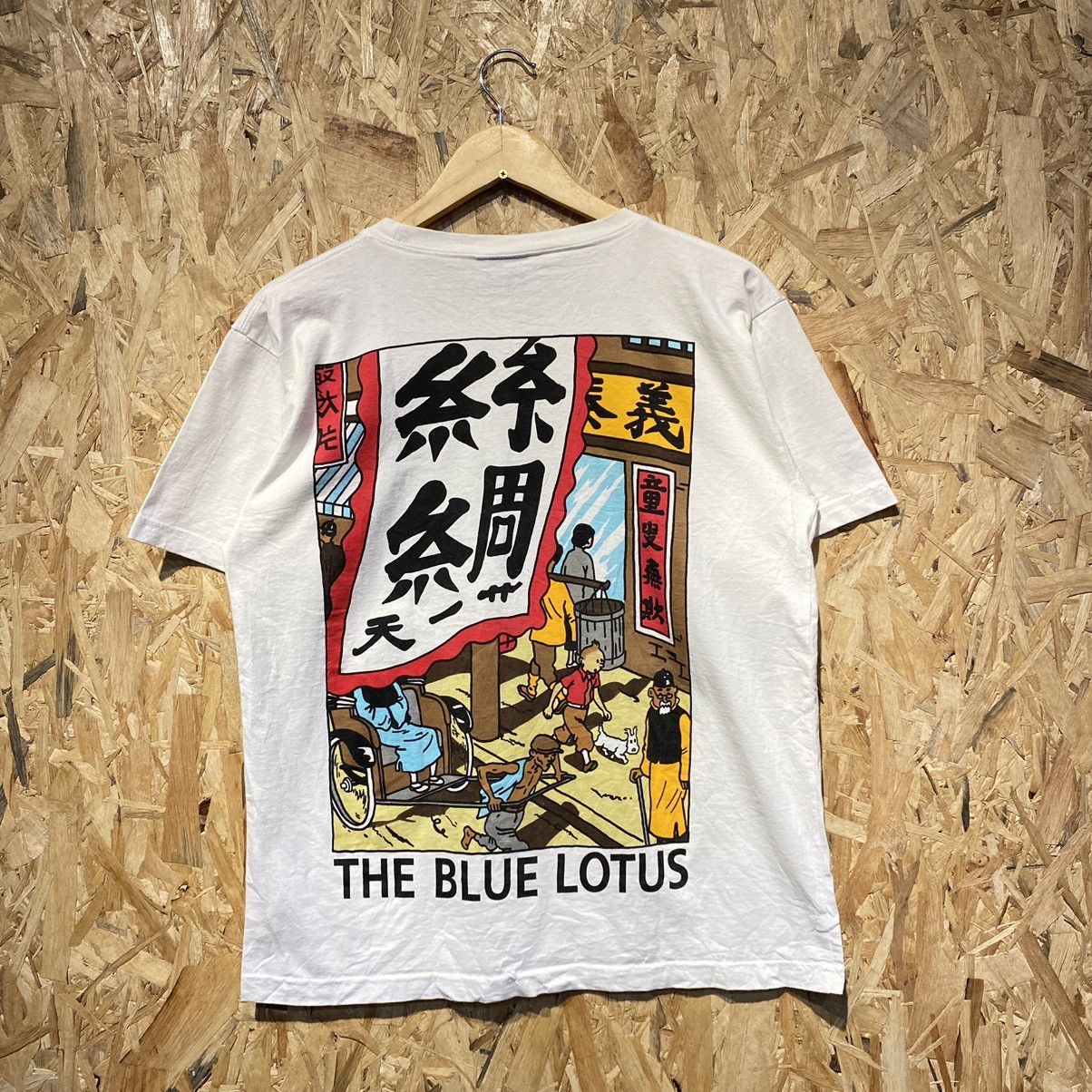 Cartoon Network × Vintage VINTAGE‼️Cartoon The Adventure Of Tintin “The Blue Lotus” Tee Size US M / EU 48-50 / 2 - 1 Thumbnail
