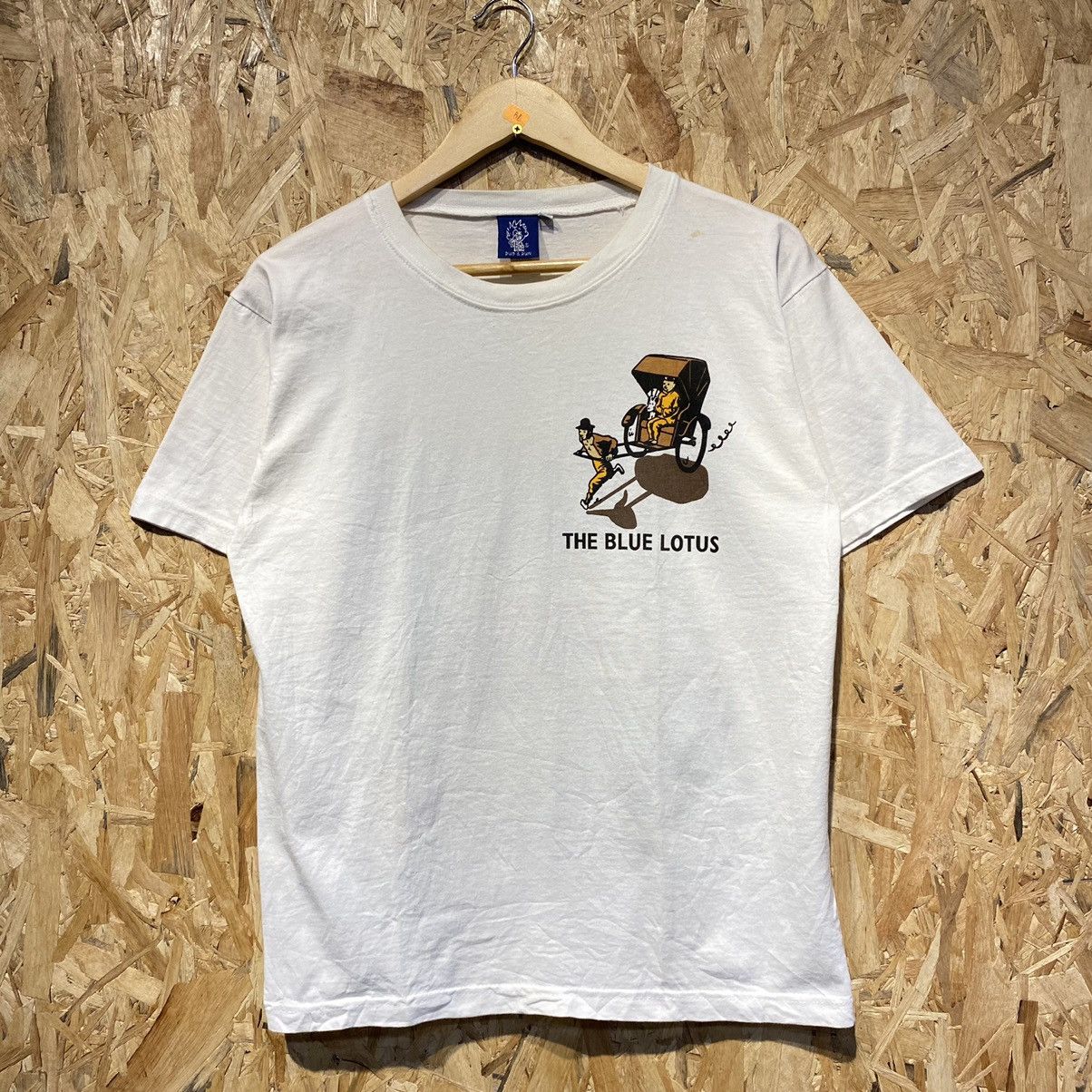 Cartoon Network × Vintage VINTAGE‼️Cartoon The Adventure Of Tintin “The Blue Lotus” Tee Size US M / EU 48-50 / 2 - 2 Thumbnail