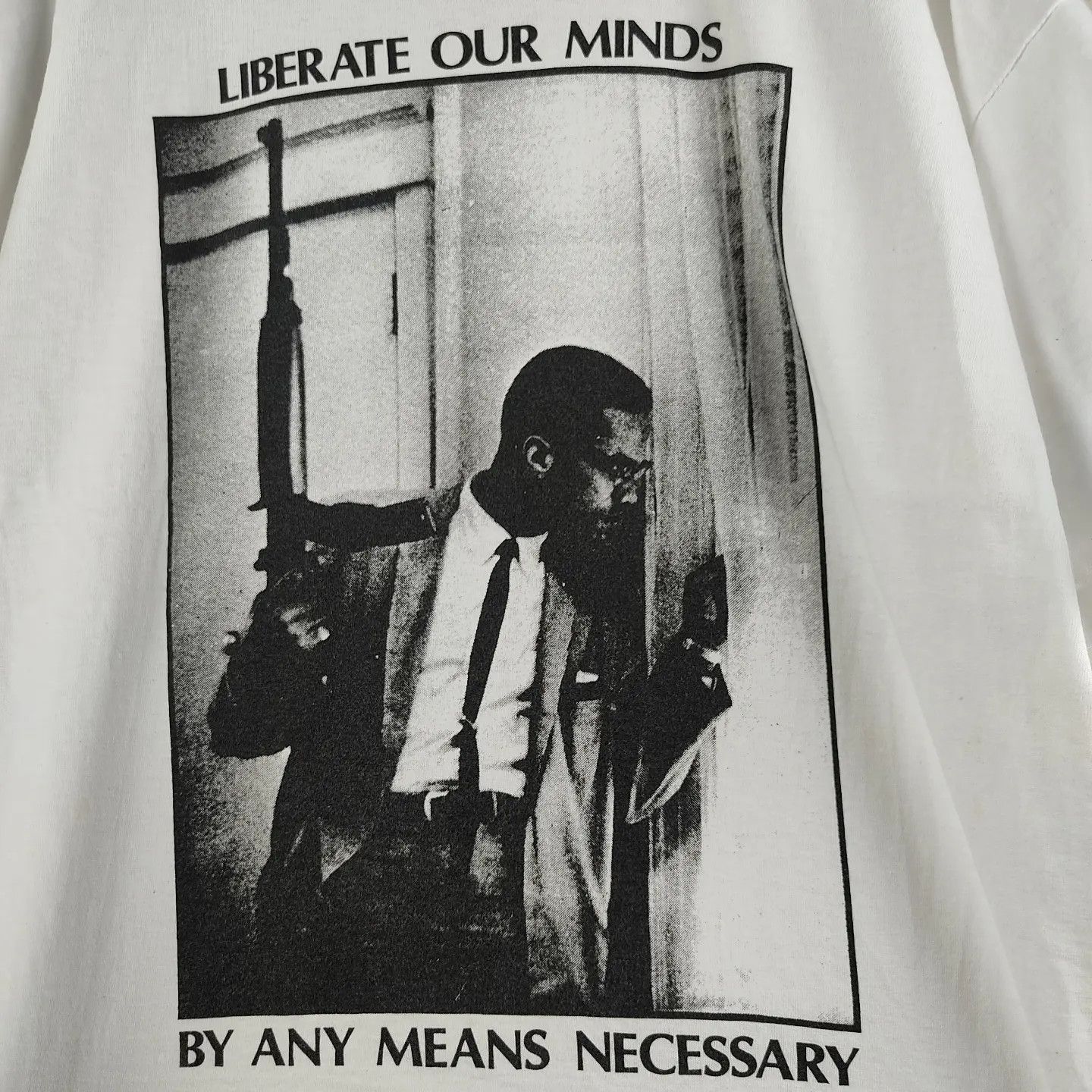 Vintage 90's Malcolm X Liberate Our Minds by any means necessary Size US XL / EU 56 / 4 - 3 Thumbnail
