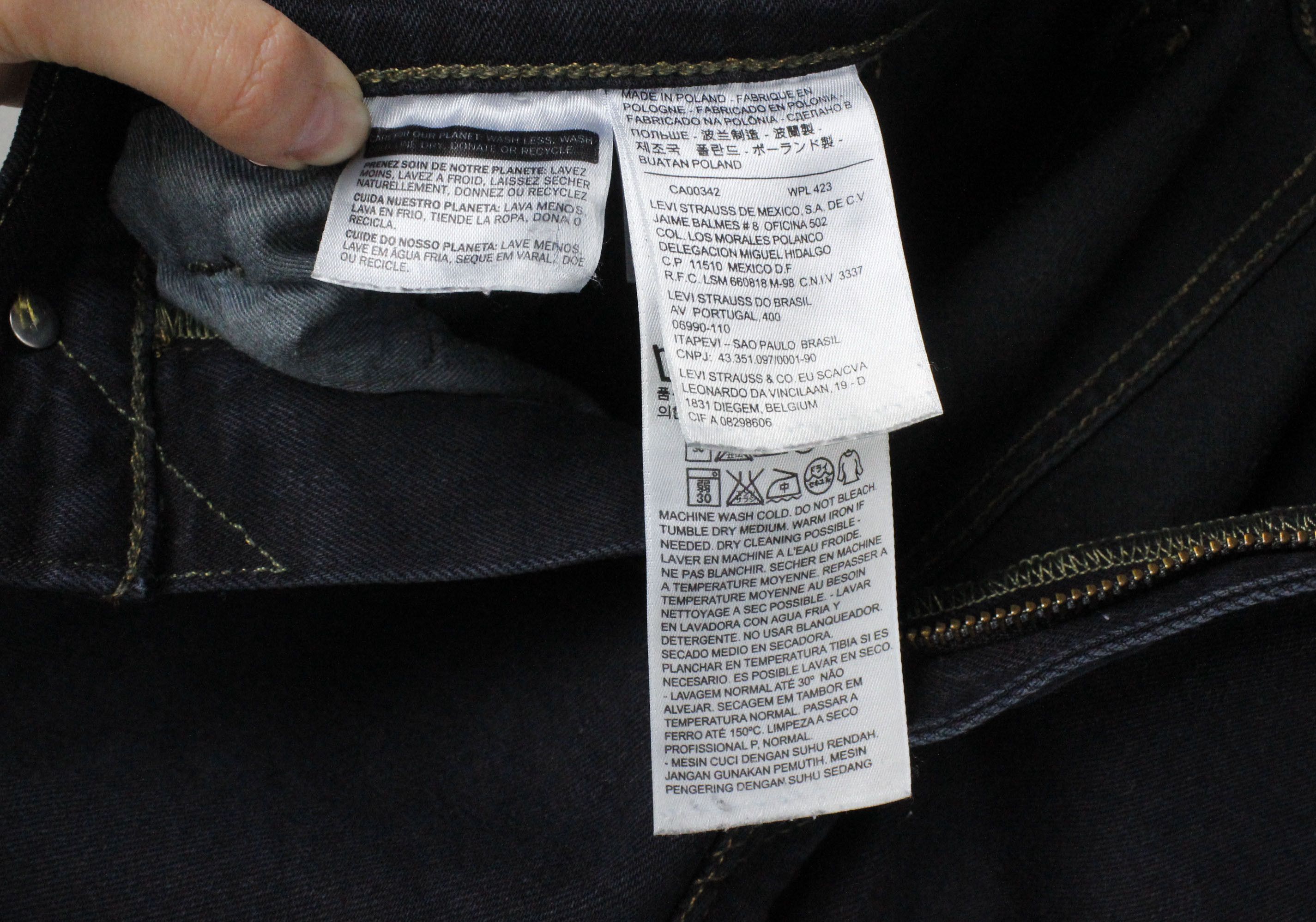 Denime × Levi's × Levi's Vintage Clothing Levi's 513 Washed Black Slim Straight Denim pants Size US 32 / EU 48 - 6 Thumbnail