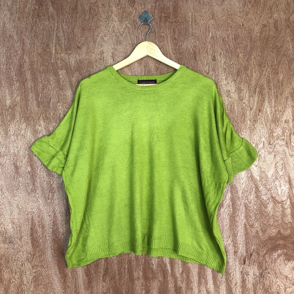 image of Homespun Knitwear Calabaza Green Shagy Knitwear C851, Men's (Size Large)