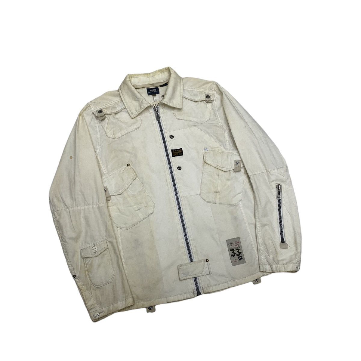 General Research 🔥G STAR RAW MULTI POCKET TACTICAL COTTON MOTORCYCLE JACKET Size US M / EU 48-50 / 2 - 3 Thumbnail