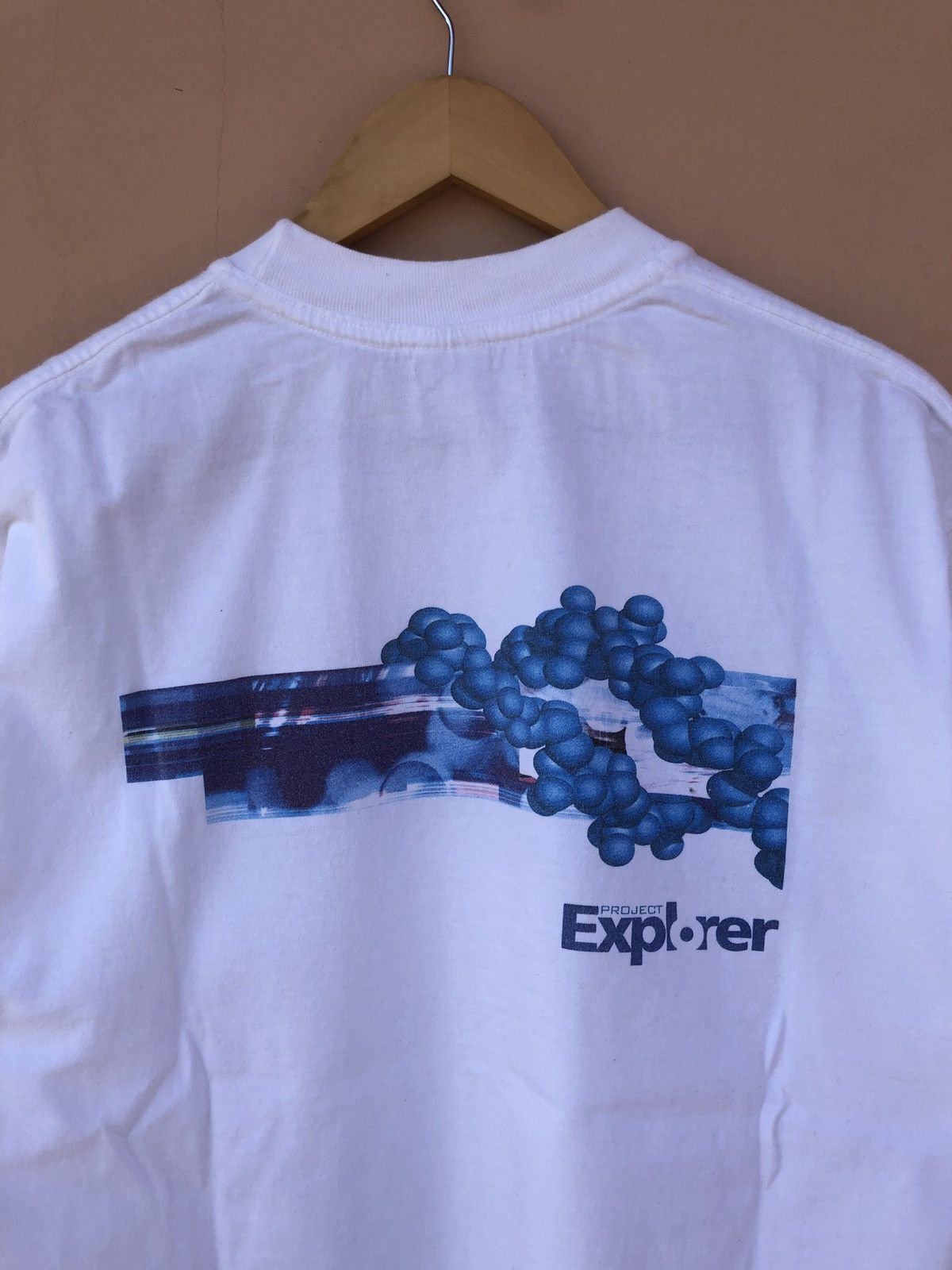 Microsoft Vintage 90s Explorer Project White Tee (Apple Nokia Motorola Size US L / EU 52-54 / 3 - 10 Thumbnail