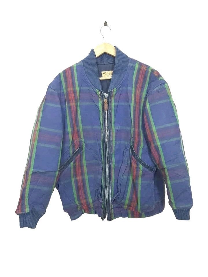 Melrose Melrose Multicolour Plaid Shawl Collar Bomber Jacket Size US M / EU 48-50 / 2 - 1 Thumbnail