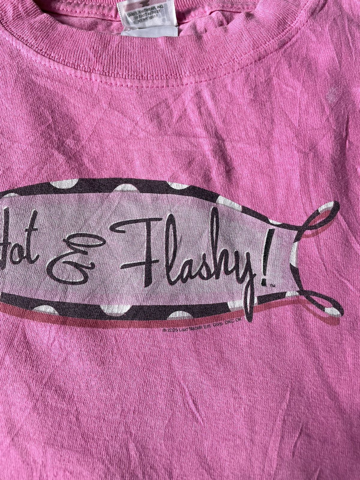 Anvil × Vintage Vintage Y2K Hot And Flashy Pink T-shirt Double Stitch Size US M / EU 48-50 / 2 - 4 Thumbnail