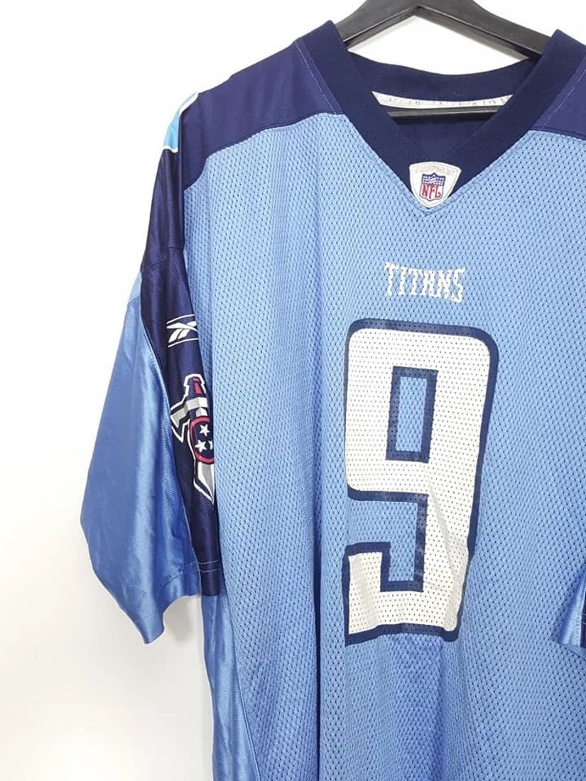 NFL × Reebok STEVE MCNAIR TENNESSEE TITANS 9 NFL VTG 00S YOUTH 2XL Size US XXL / EU 58 / 5 - 4 Thumbnail