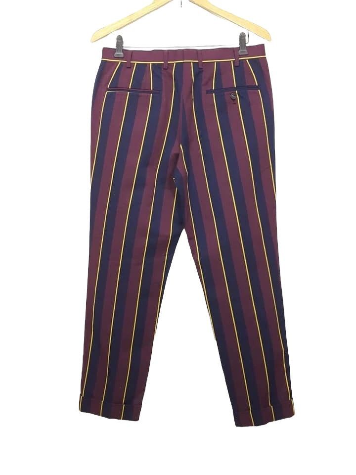 Japanese Brand × Melrose MELROSE Japan Stripe Casual Trouser Pant Size US 32 / EU 48 - 2 Thumbnail