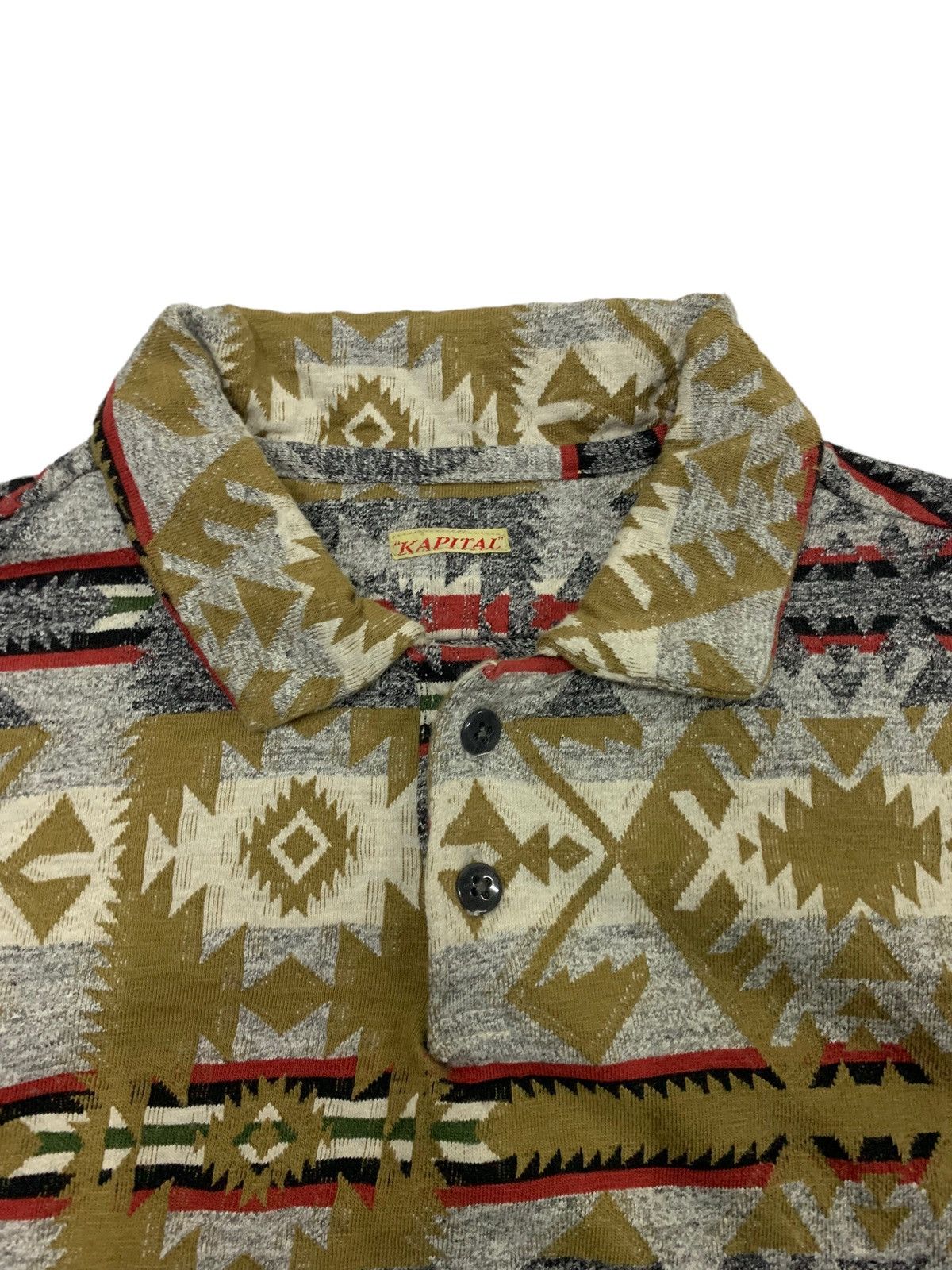 Kapital × Kapital Kountry × Native 🔥KAPITAL AZTEC NATIVE POLO TEE Size US S / EU 44-46 / 1 - 4 Thumbnail
