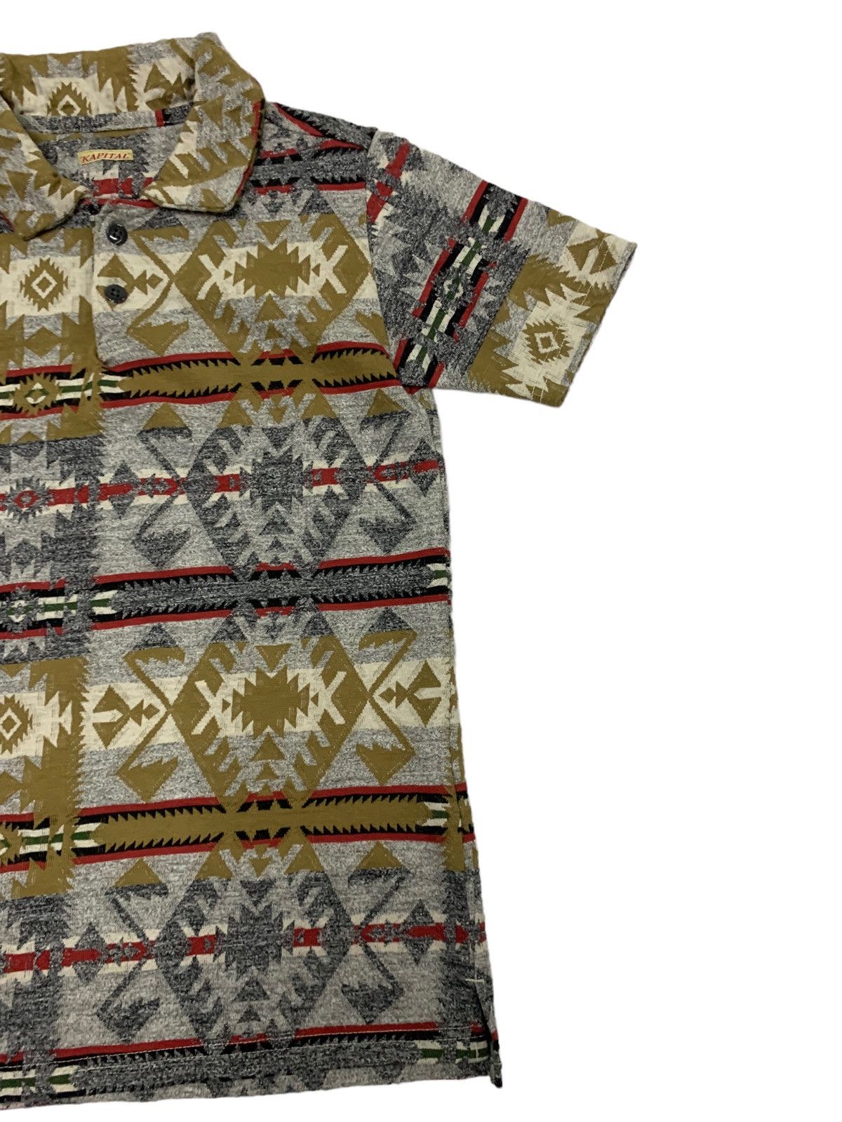 Kapital × Kapital Kountry × Native 🔥KAPITAL AZTEC NATIVE POLO TEE Size US S / EU 44-46 / 1 - 3 Thumbnail