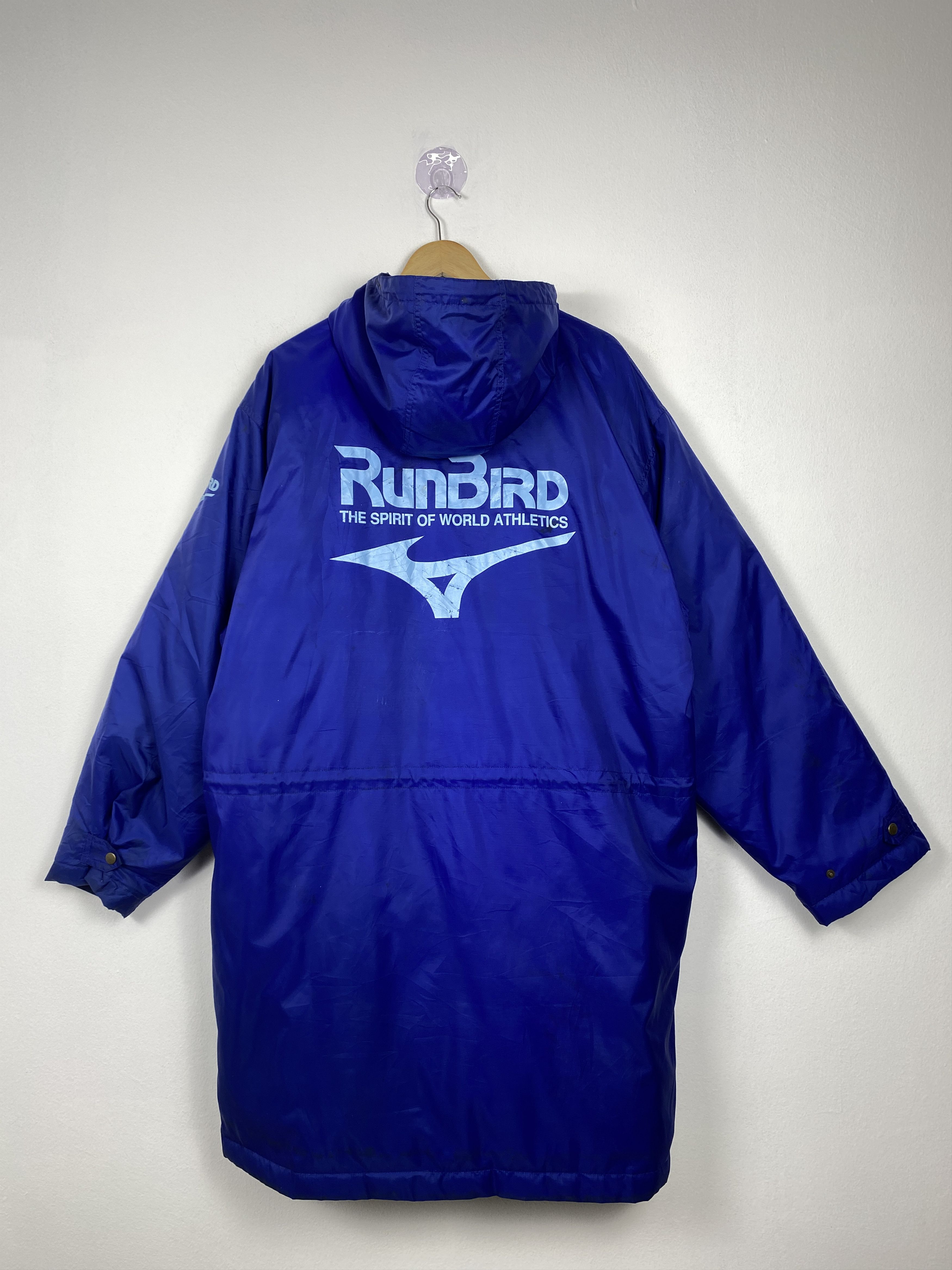 Mizuno Vintage RUN BIRD MIZUNO Puffer Lining Hoodie Jacket J1172 Size US L / EU 52-54 / 3 - 1 Thumbnail